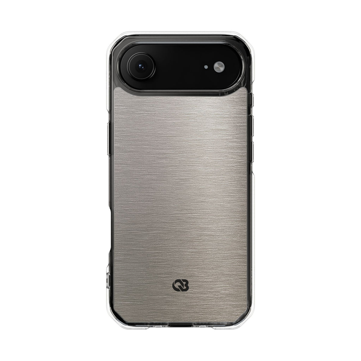 Grey Impact MagSafe Phone Case for iPhone - Brushed Nickel Linen