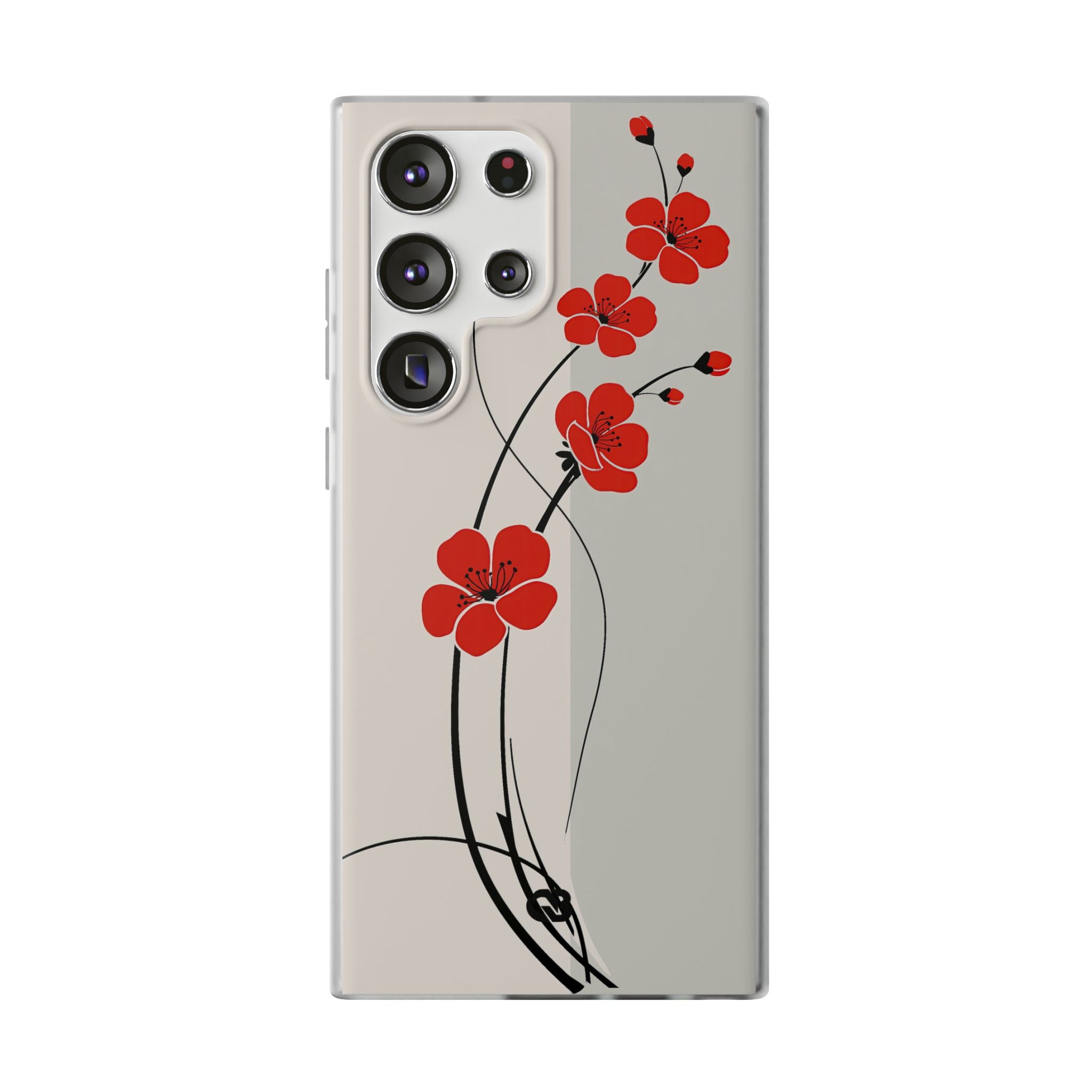 Red Lite Phone Case for Samsung - Crimson Plum Ink
