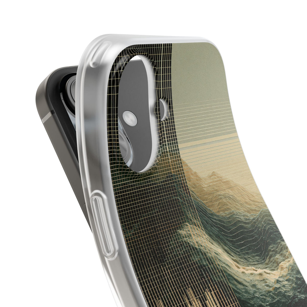 Beige Lite Phone Case for iPhone - Veridian Data Ridge