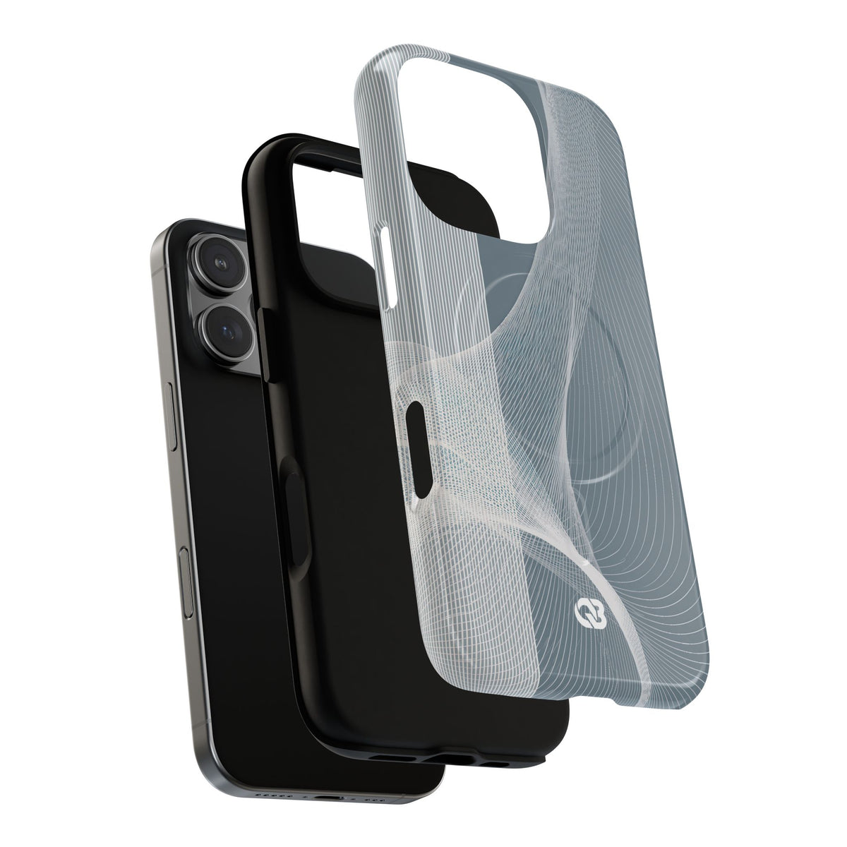 Grey Tough 2.0 Magsafe Phone Case for iPhone - Slate Mesh Horizon
