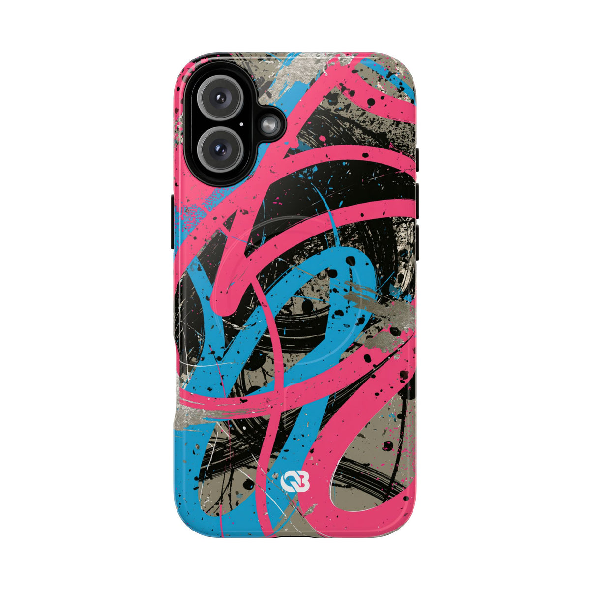 Cyber Splatter Flow · Tough 2.0 Magnetic Phone Case for iPhone · Pink