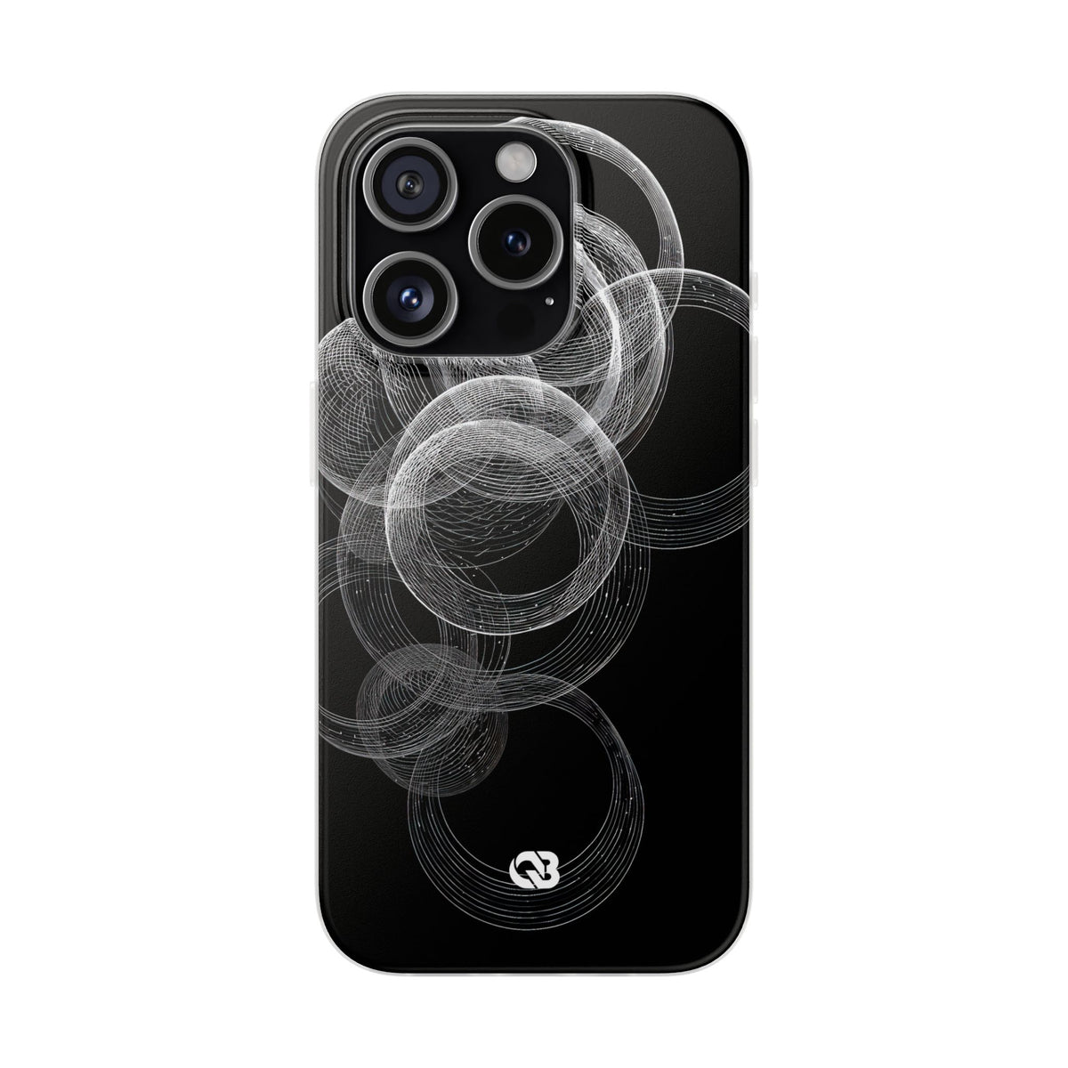 Black Lite Phone Case for iPhone - Kinetic Wireframe Orbit