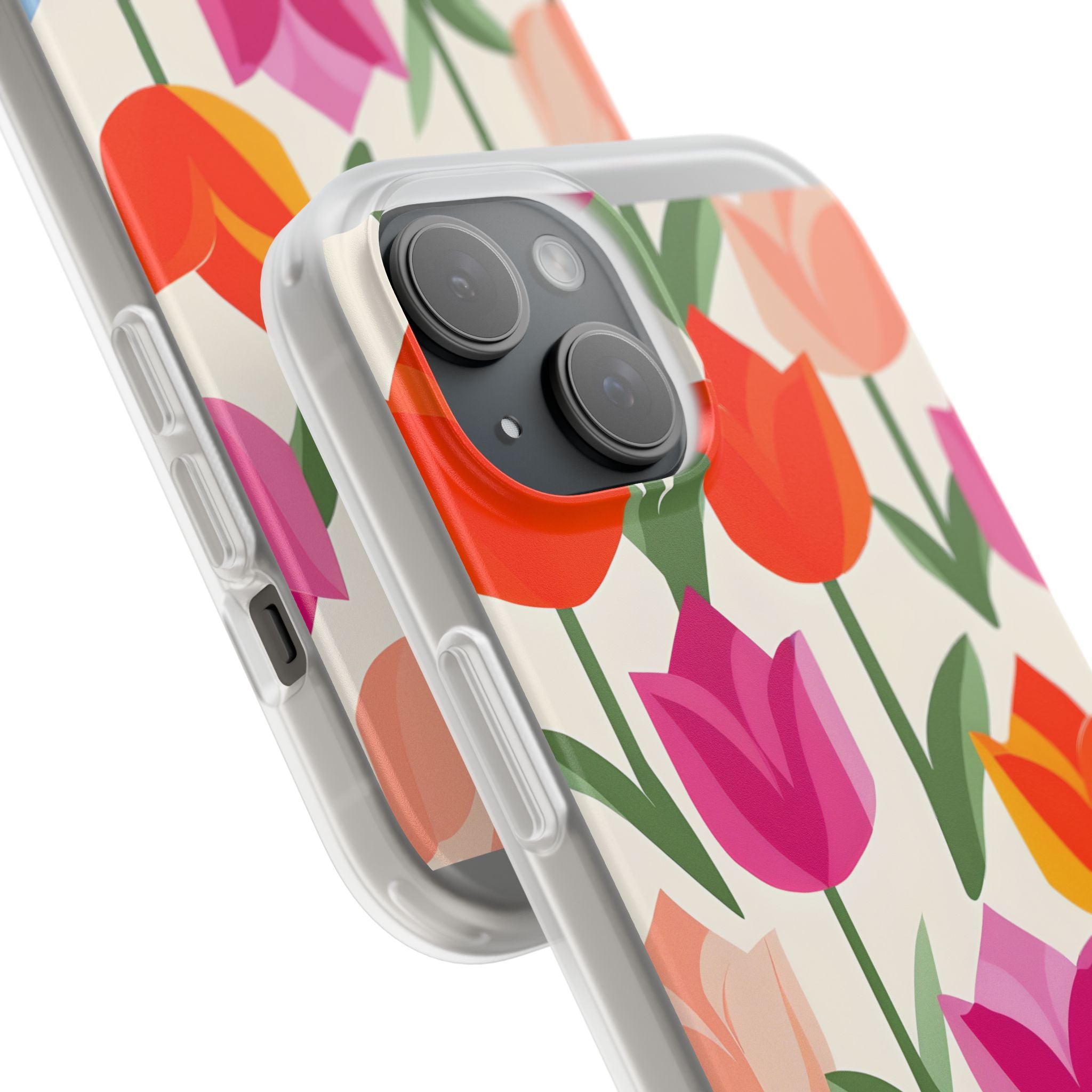 Vibrant Petal Grid · Soft Phone Case for iPhone