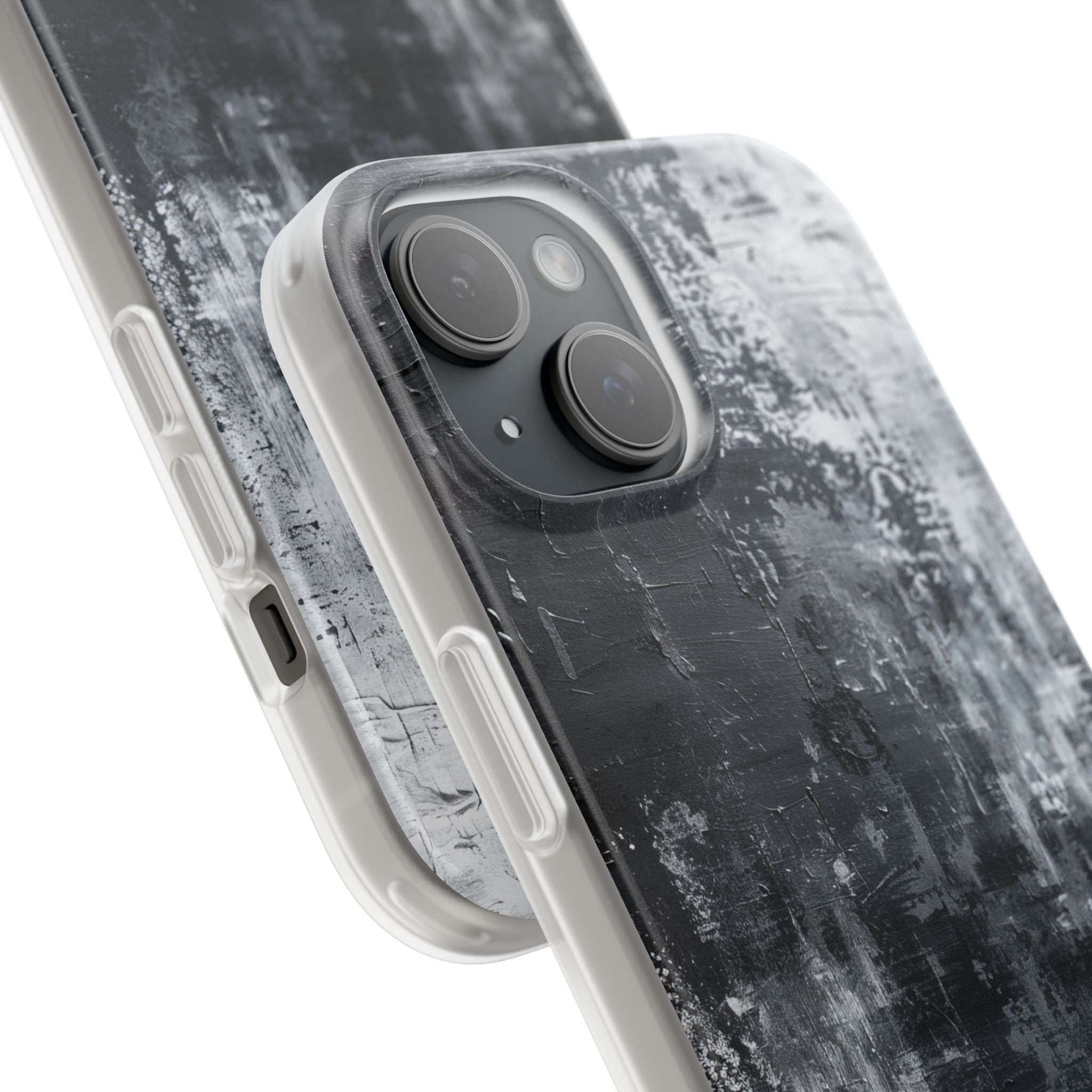 Textured Blackscape iPhone 15 Case - Soft