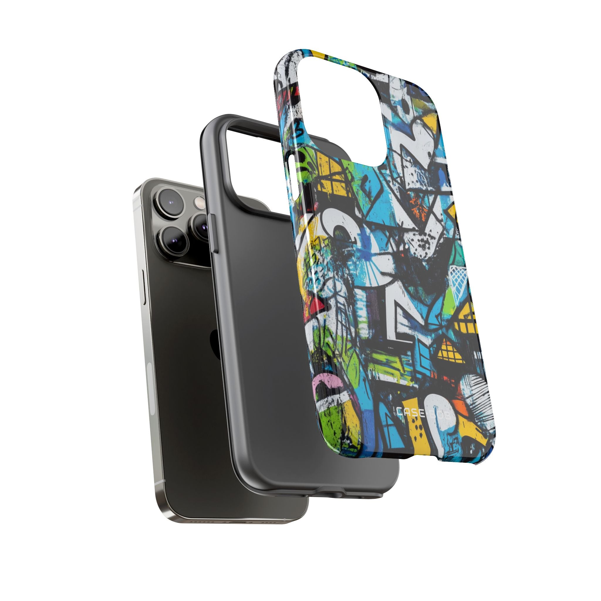 Weißes Ripple Drift iPhone 14 Pro Max Case - Tough