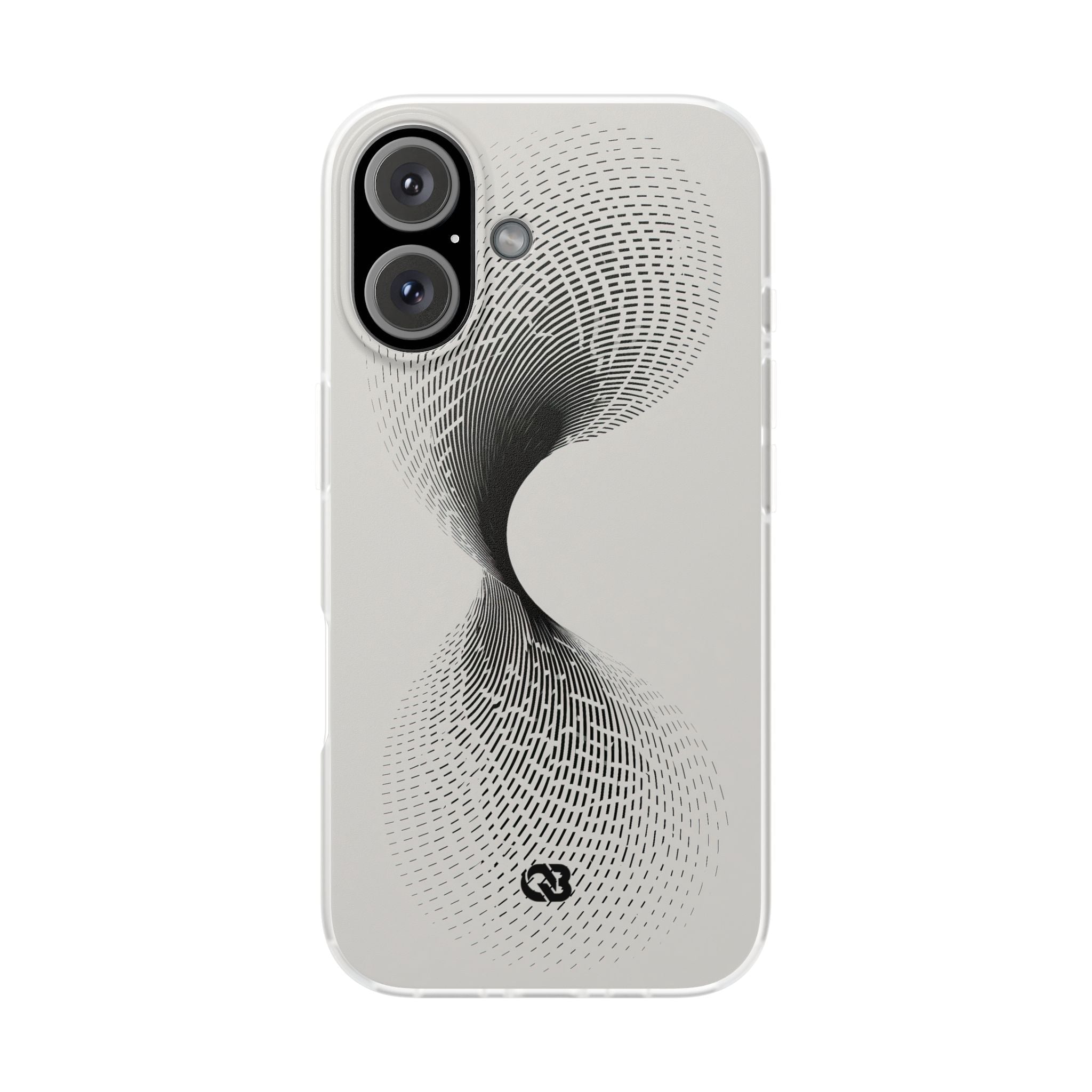 White Lite Phone Case for iPhone - Linear Torsion Grid