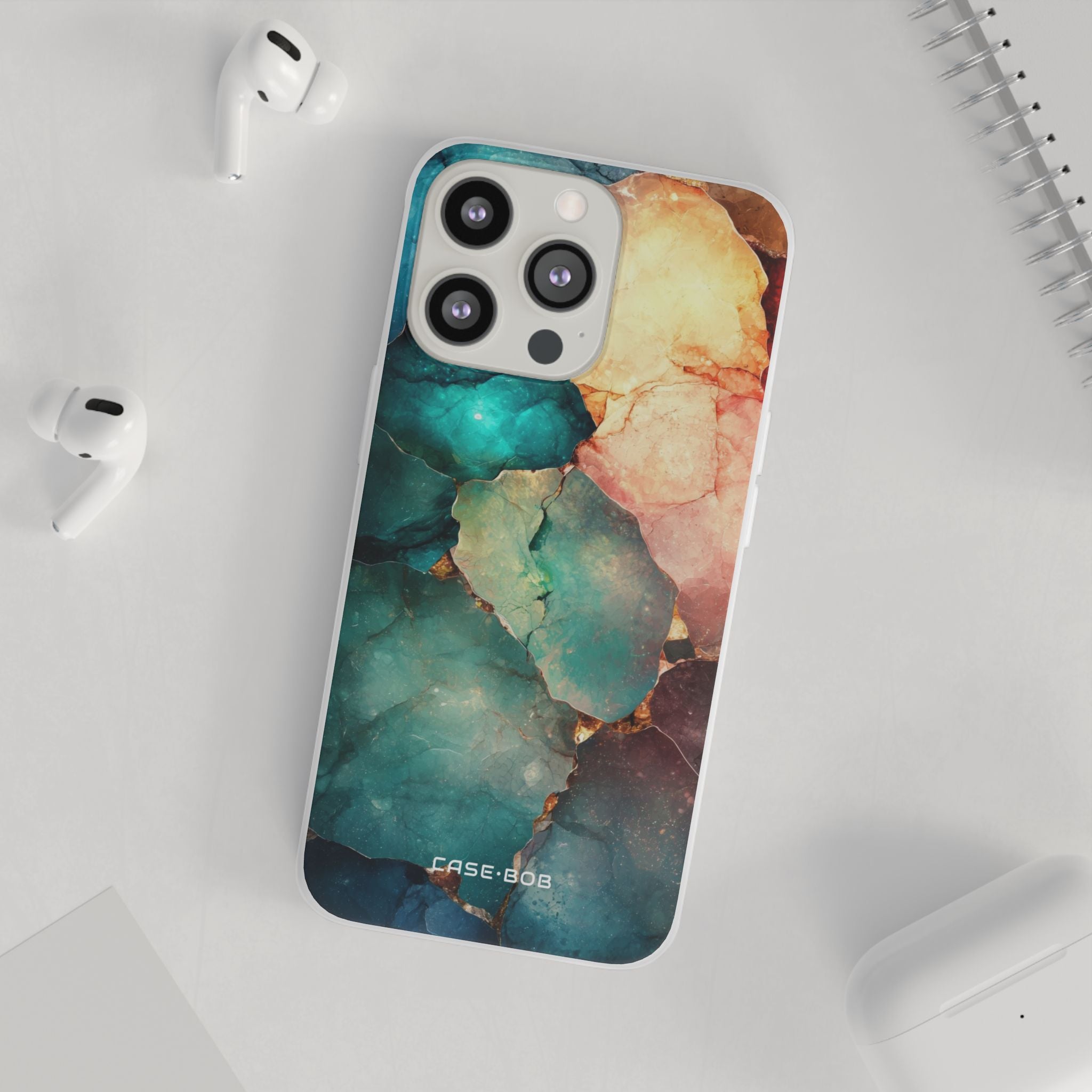 Teal Mozaïekaders iPhone 13 Pro - Zacht