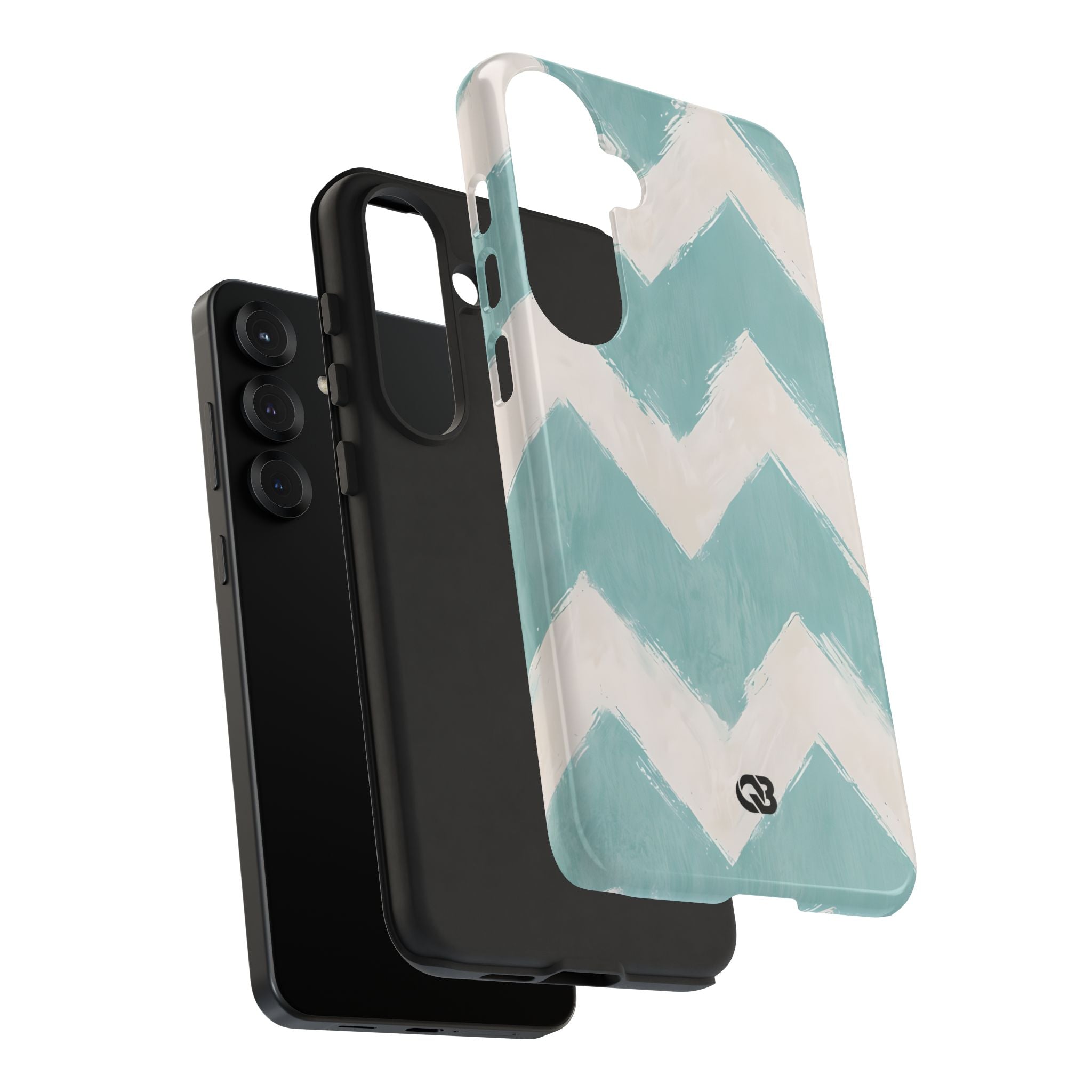Teal Painted Chevron · Tough Phone Case for Samsung