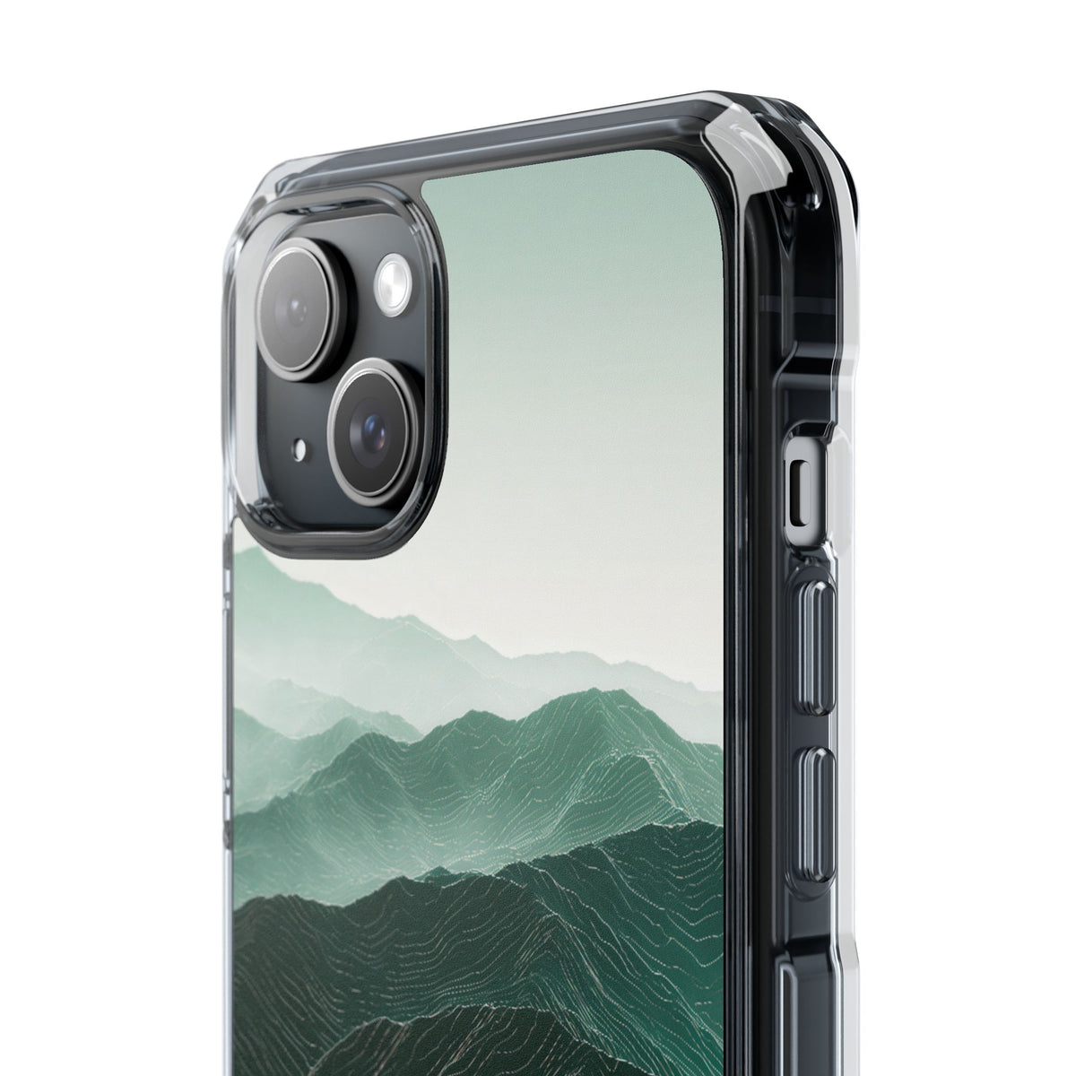Alpine Mist · Clear Impact Magnetic Phone Case for iPhone · Green