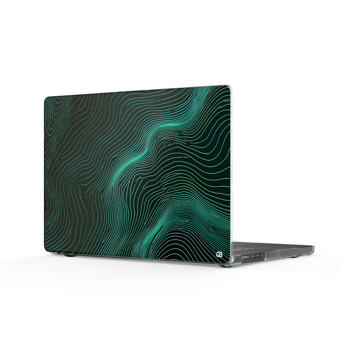 Emerald Topo Ridge · Clear Hard Case for MacBook · Green