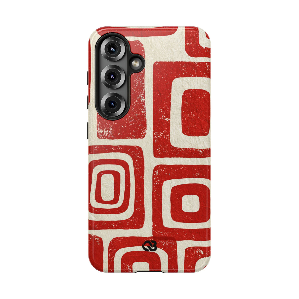 Vermilion Block Motif · Tough Phone Case for Samsung · Red