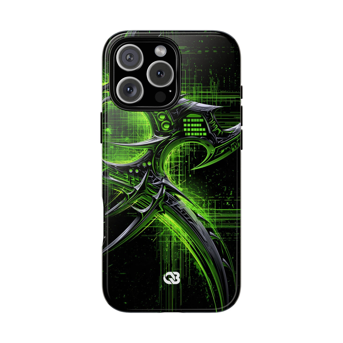 Cyber Sigil Grid · Tough Phone Case for iPhone · Green
