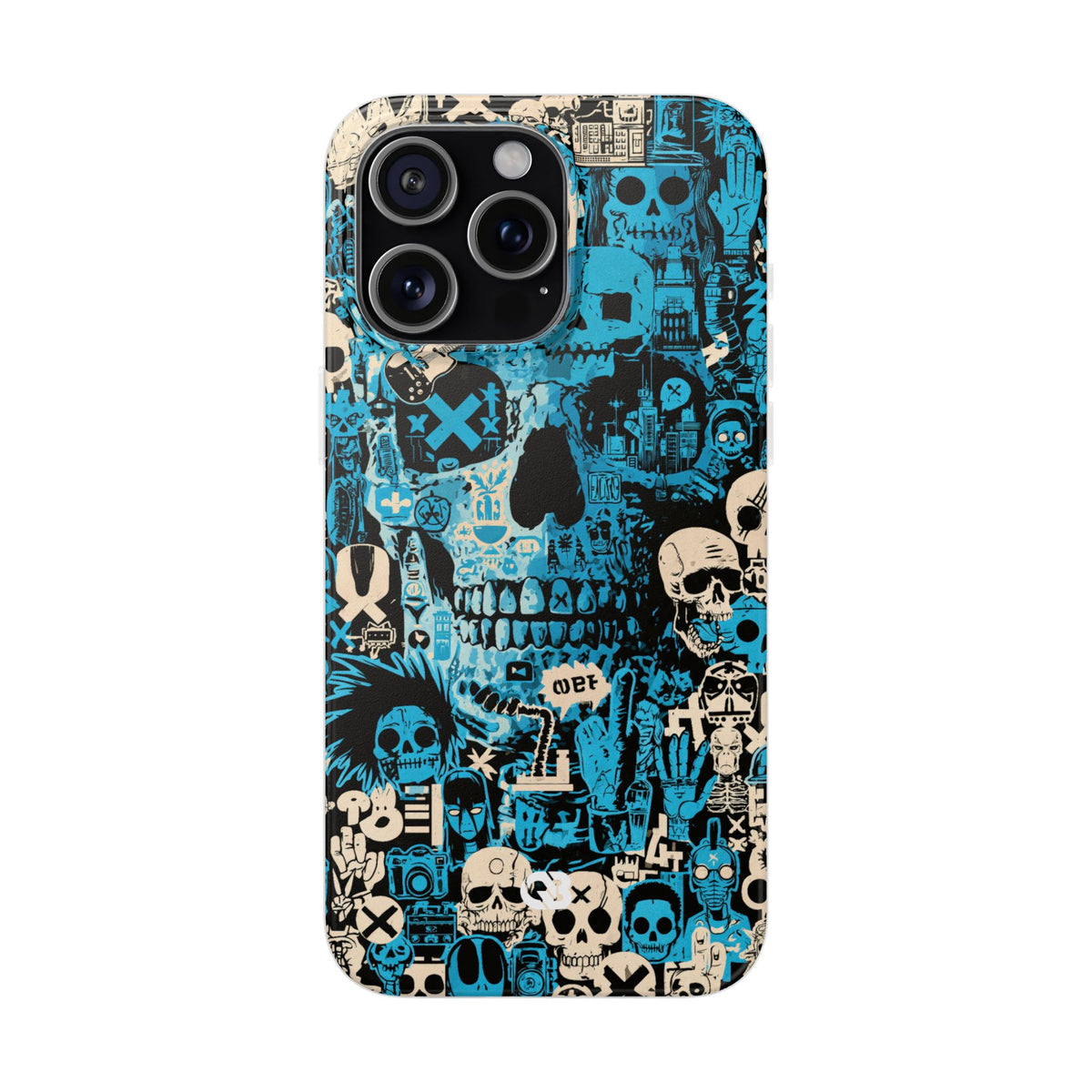 Electric Skull Graffiti · Lite Phone Case for iPhone · Blue