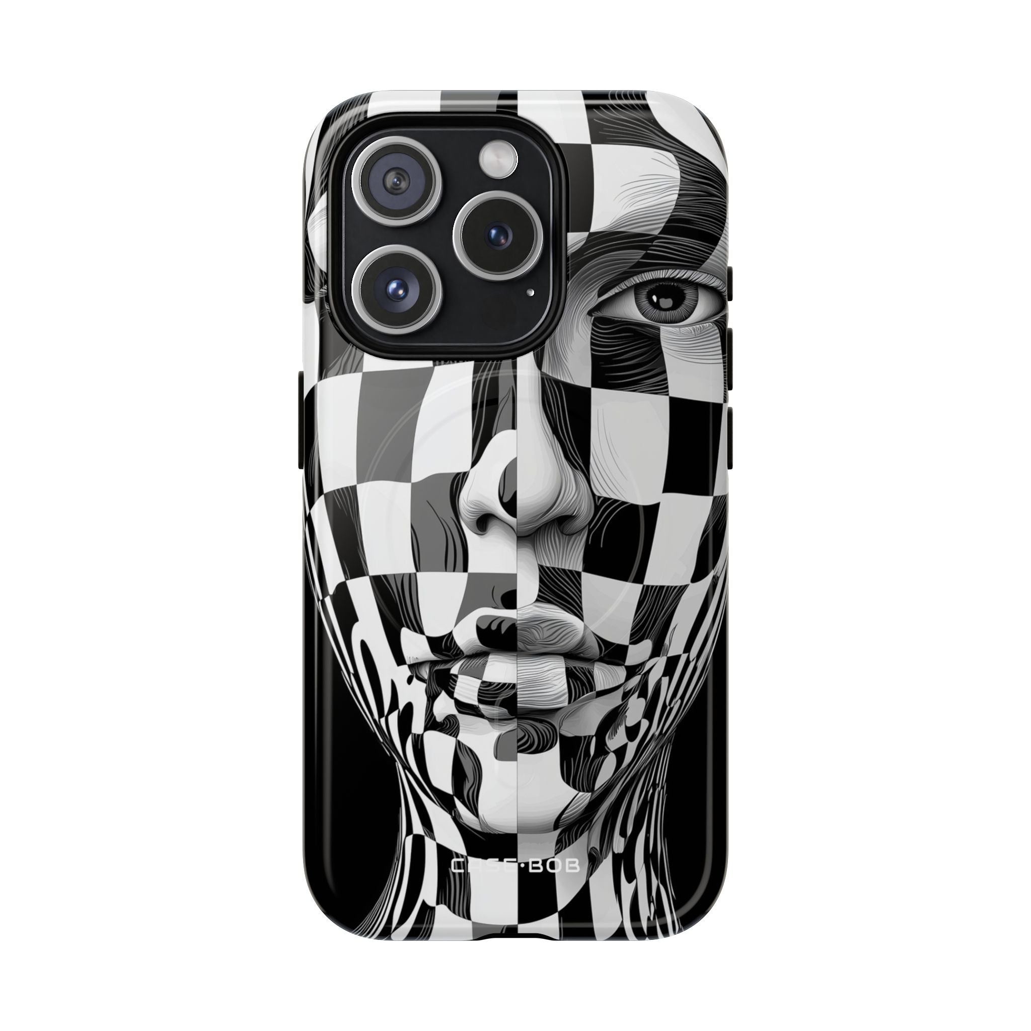 Checkered Face iPhone 15 Pro Case - Tough+