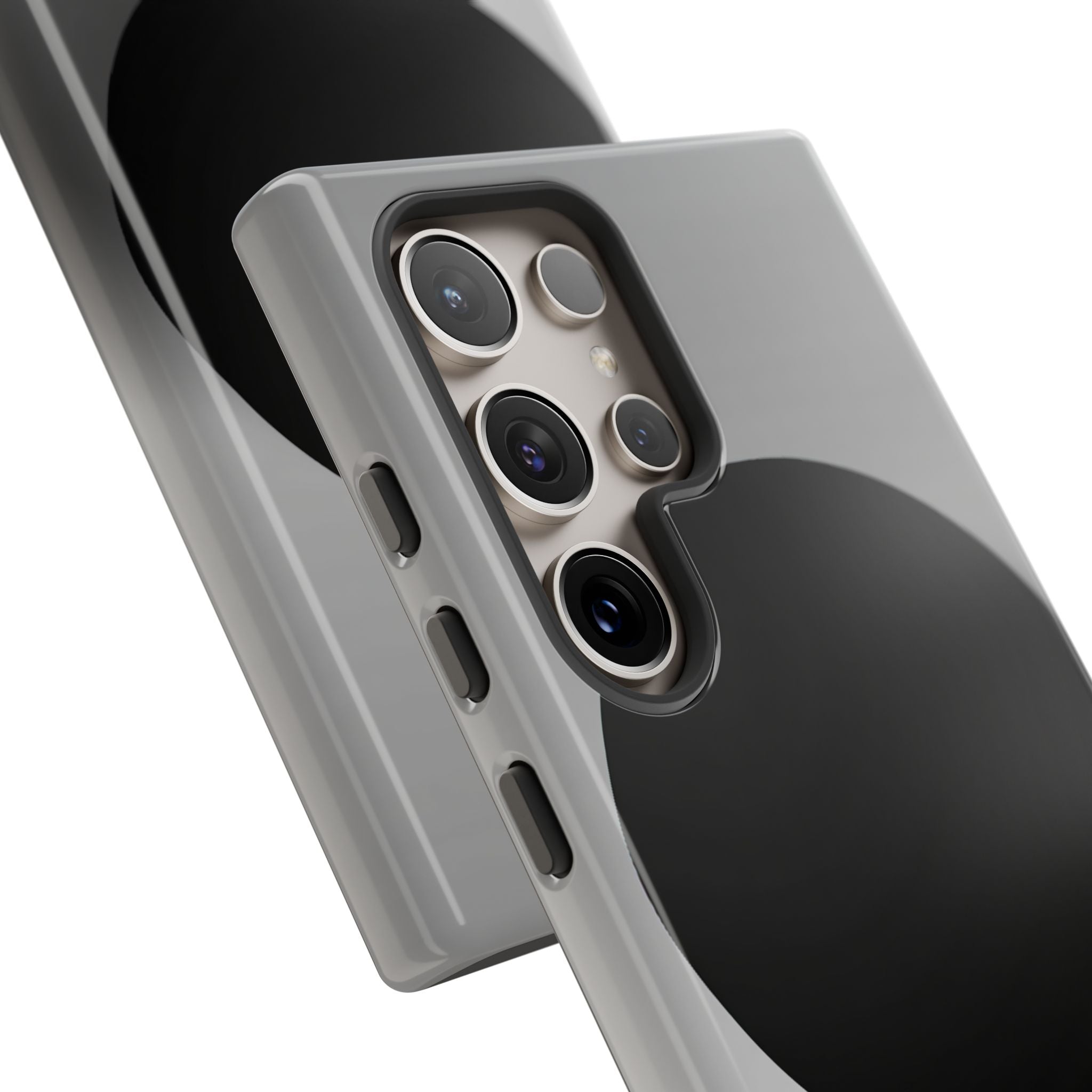 Grey Tough Phone Case for Samsung - Matte Onyx Sphere