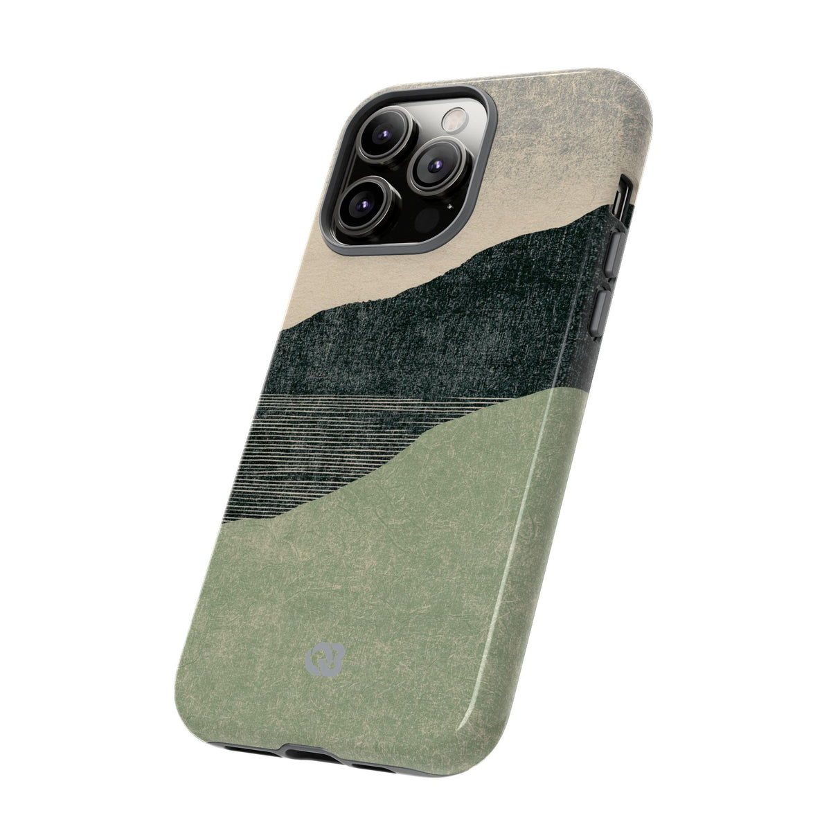 Green Tough Phone Case for iPhone - Moss Ridge Grain