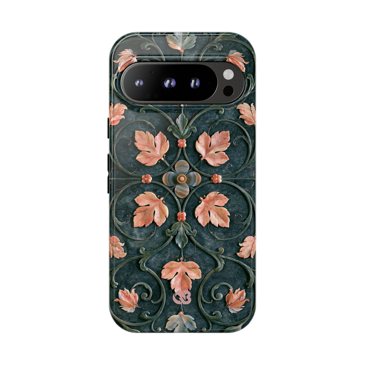 Florentine Rose Arabesque · Tough Phone Case for Pixel · Green
