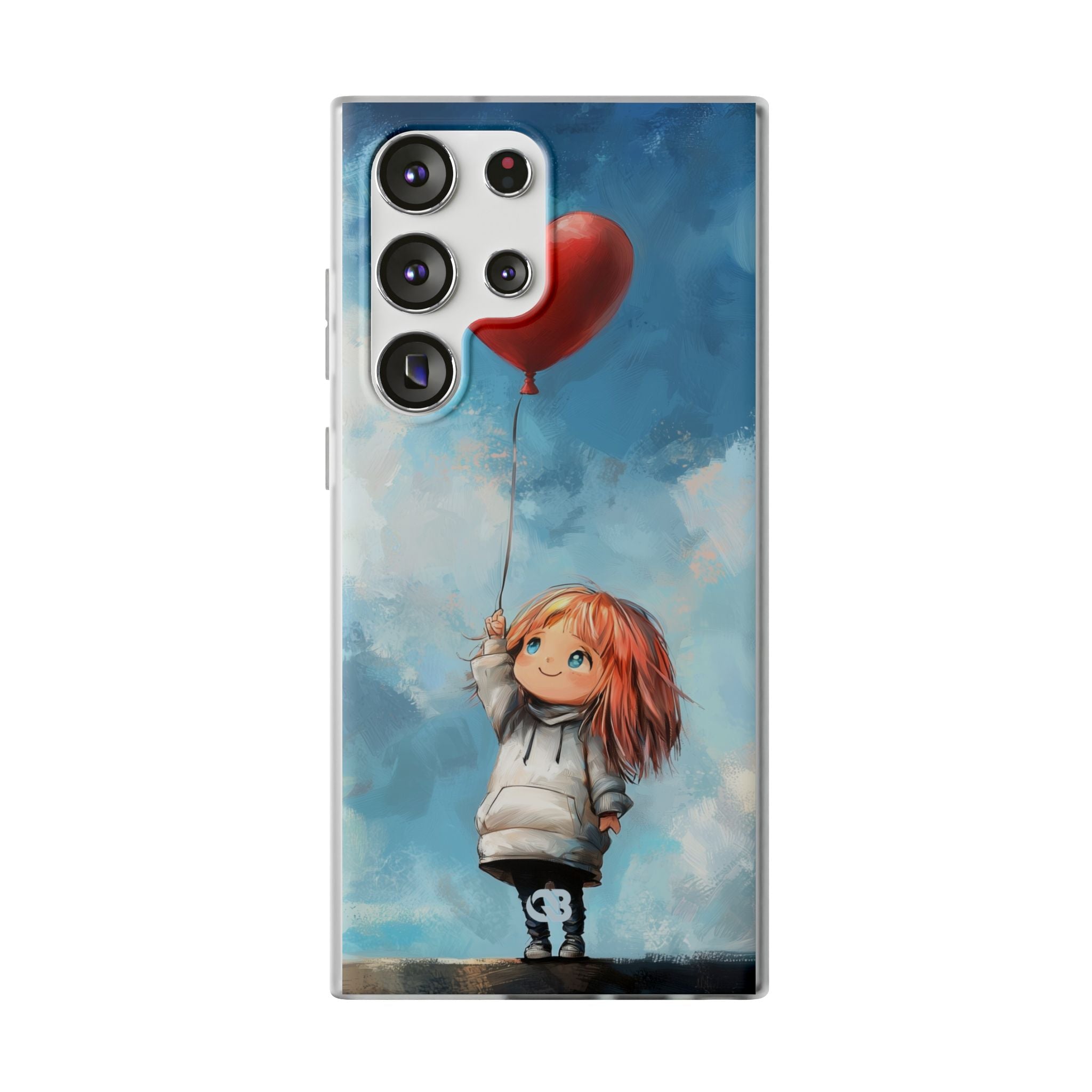 Crimson Heart Sky · Soft Phone Case for Samsung