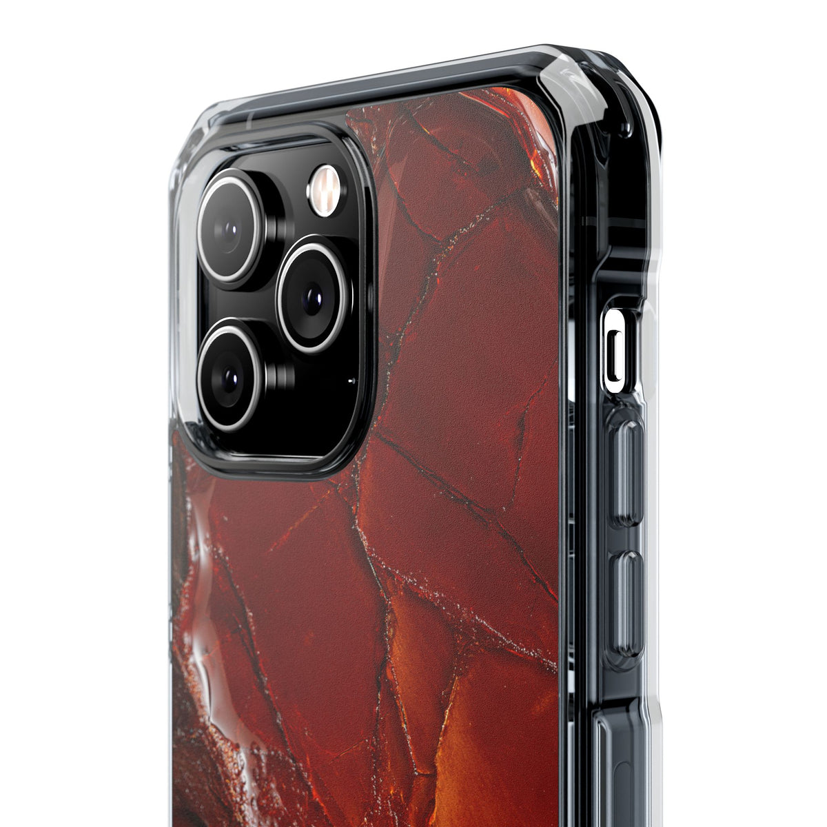Amber Embrace · Clear Impact Magnetic Phone Case for iPhone · Brown