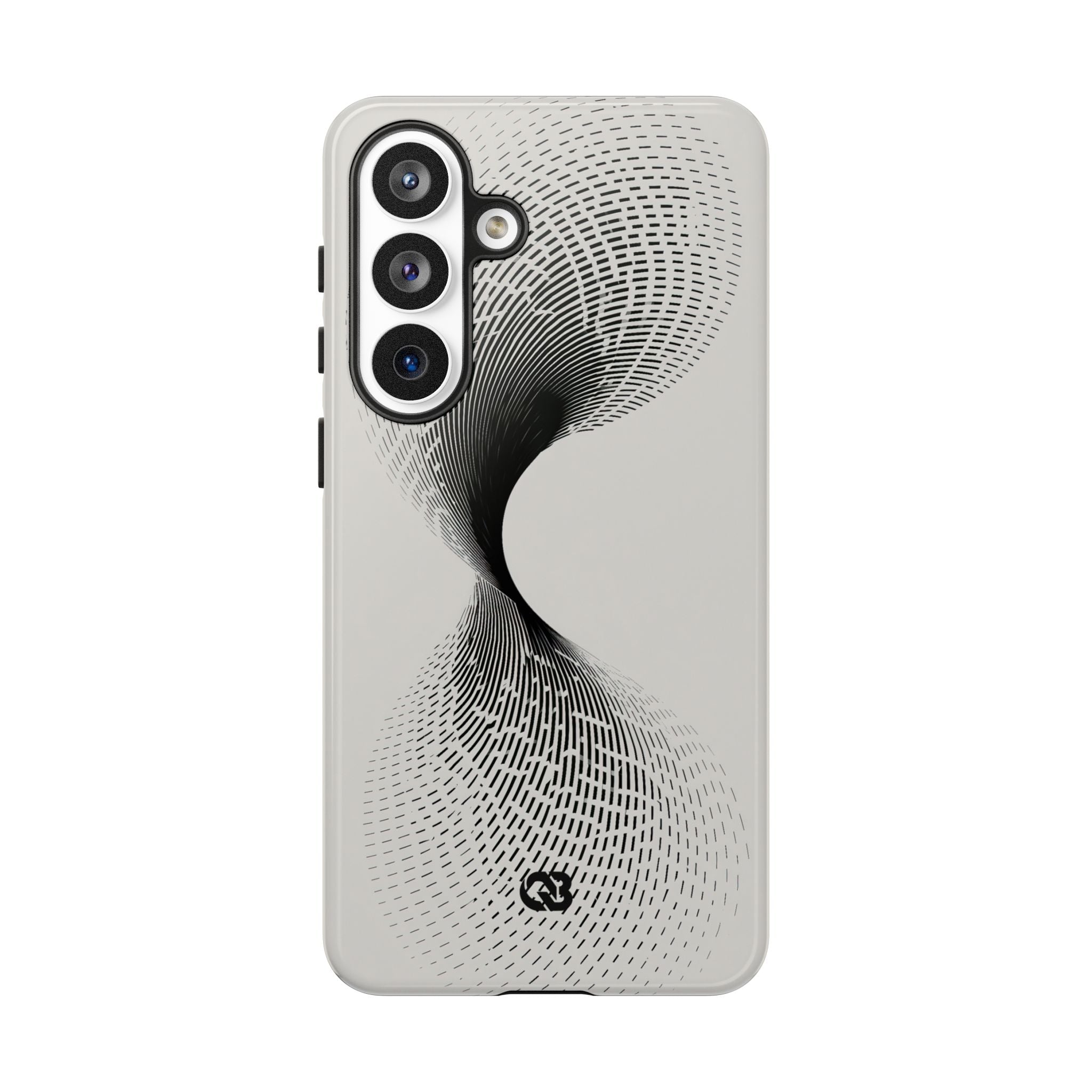 White Tough Phone Case for Samsung - Linear Torsion Grid
