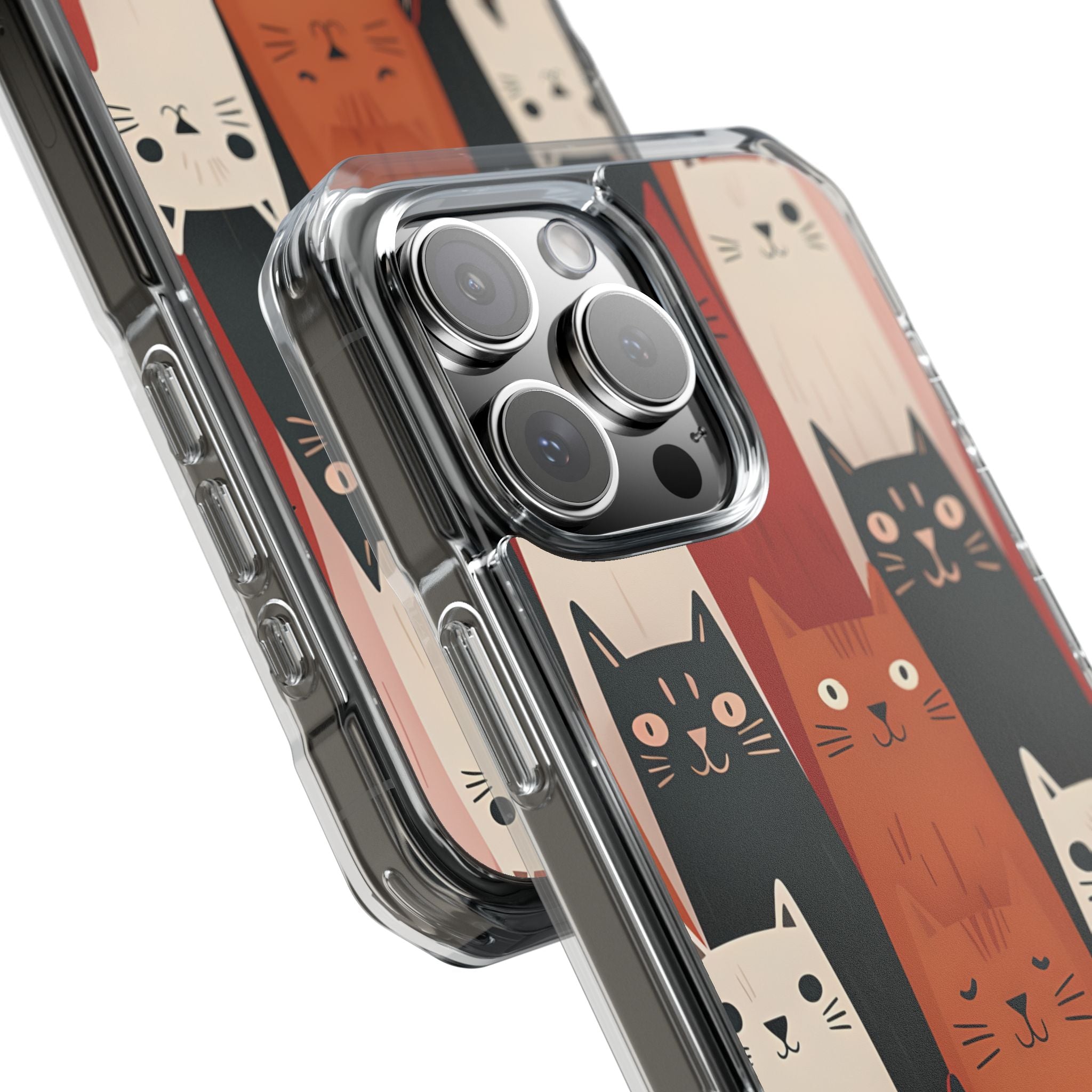 Elongated Cats Black iPhone 16 Pro Max Case - Impact
