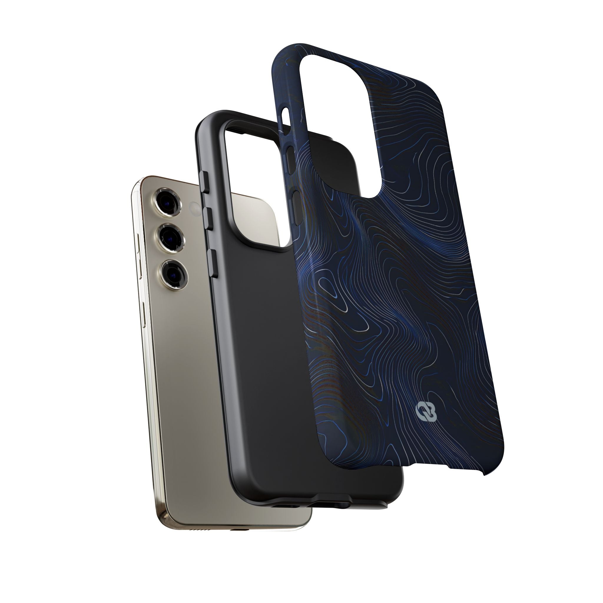 Blue Tough Phone Case for Samsung - Cobalt Contour Ridge