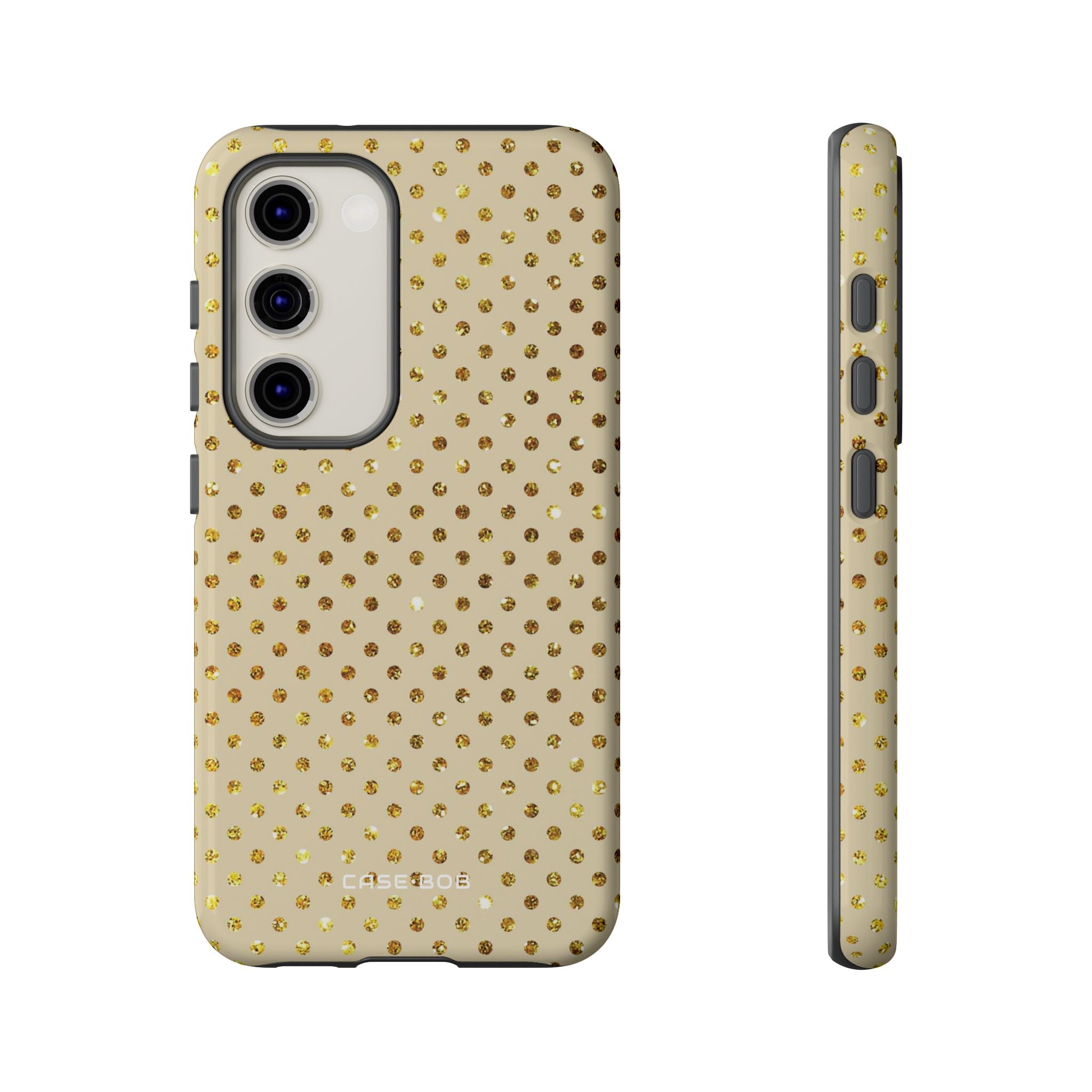 Gold Glitzer Raster Samsung S23 Case - Tough