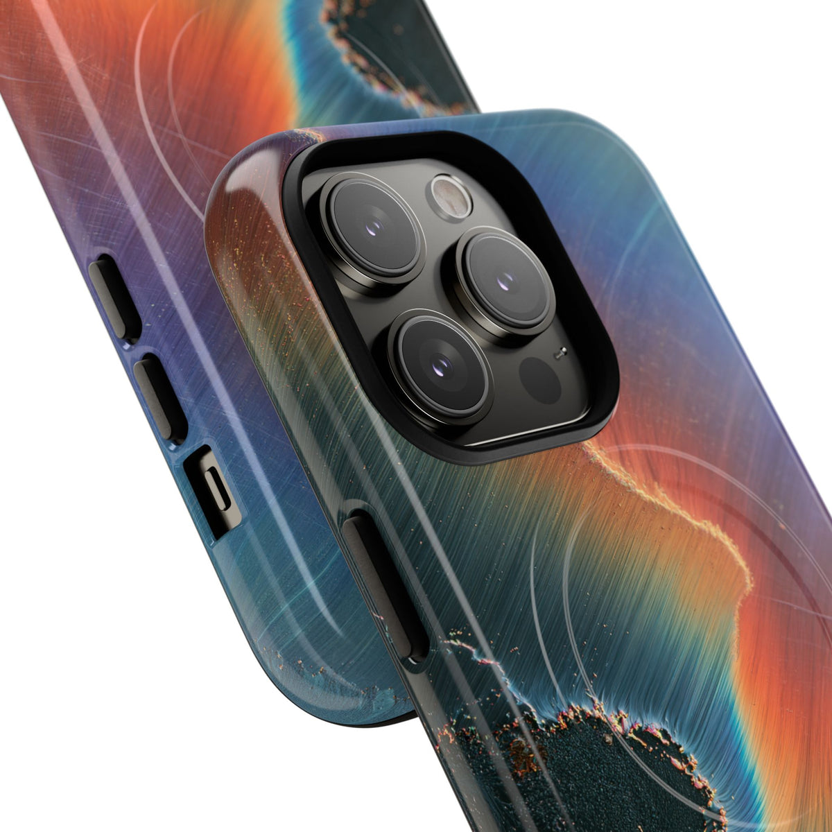Prismatic Aura Shift · Tough 2.0 Magnetic Phone Case for iPhone · Blue