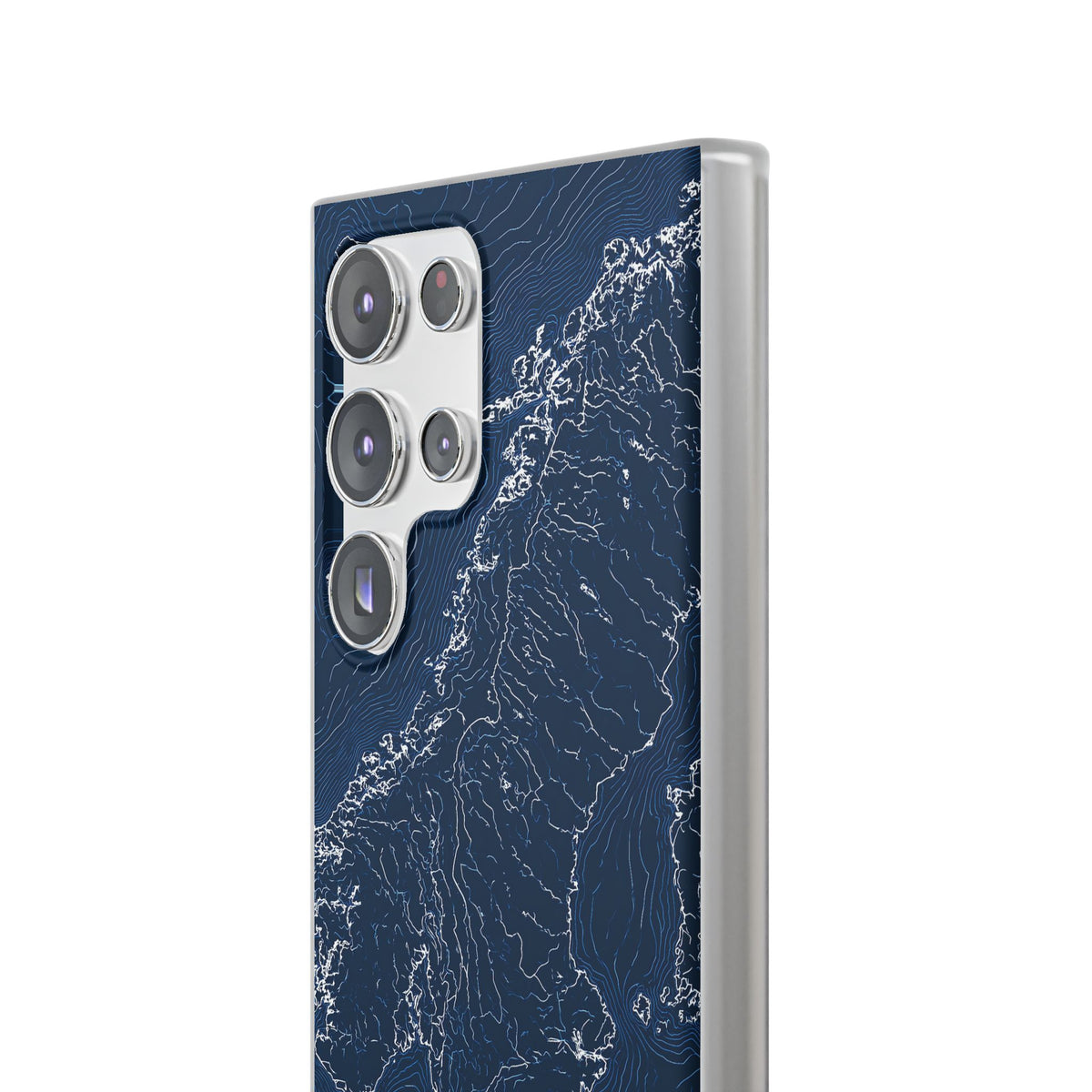 Nordic Contour Chart · Lite Phone Case for Samsung · Blue