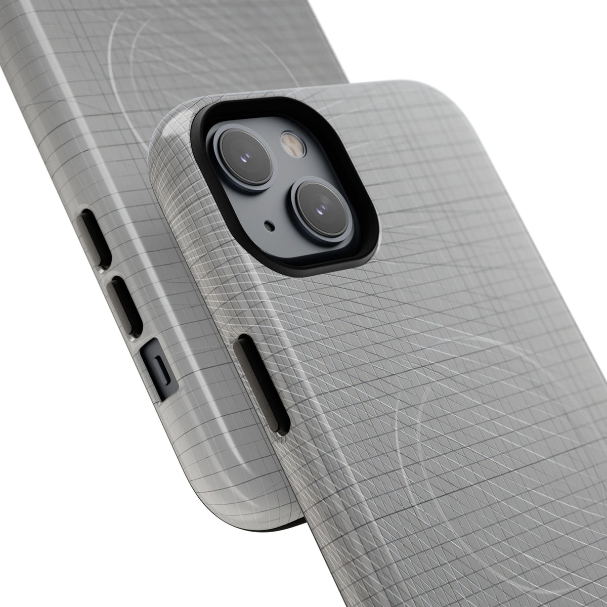 Grey Tough 2.0 Magsafe Phone Case for iPhone - Chrome Mesh Warp