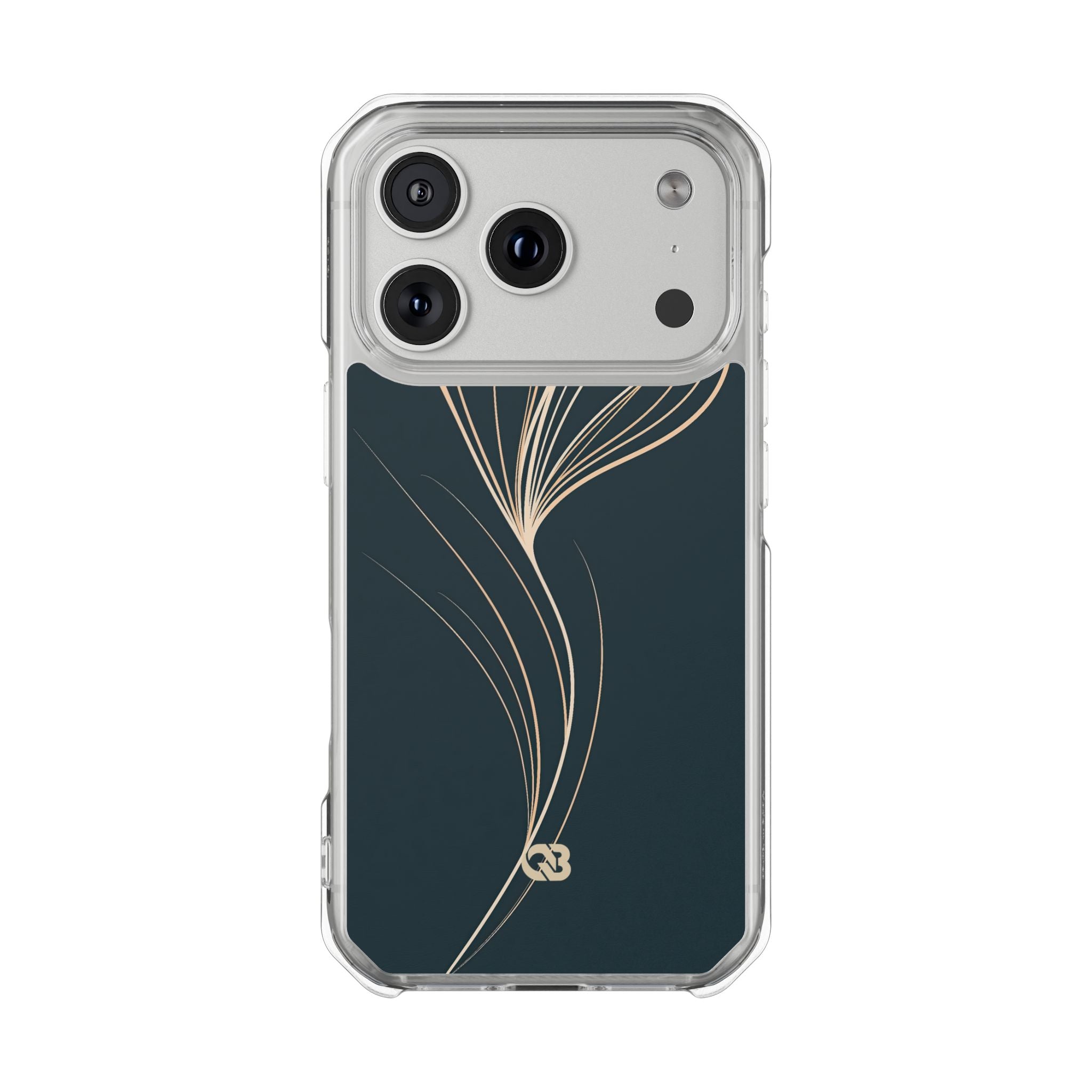 Teal Impact MagSafe Phone Case for iPhone - Sandstone Silk Flora