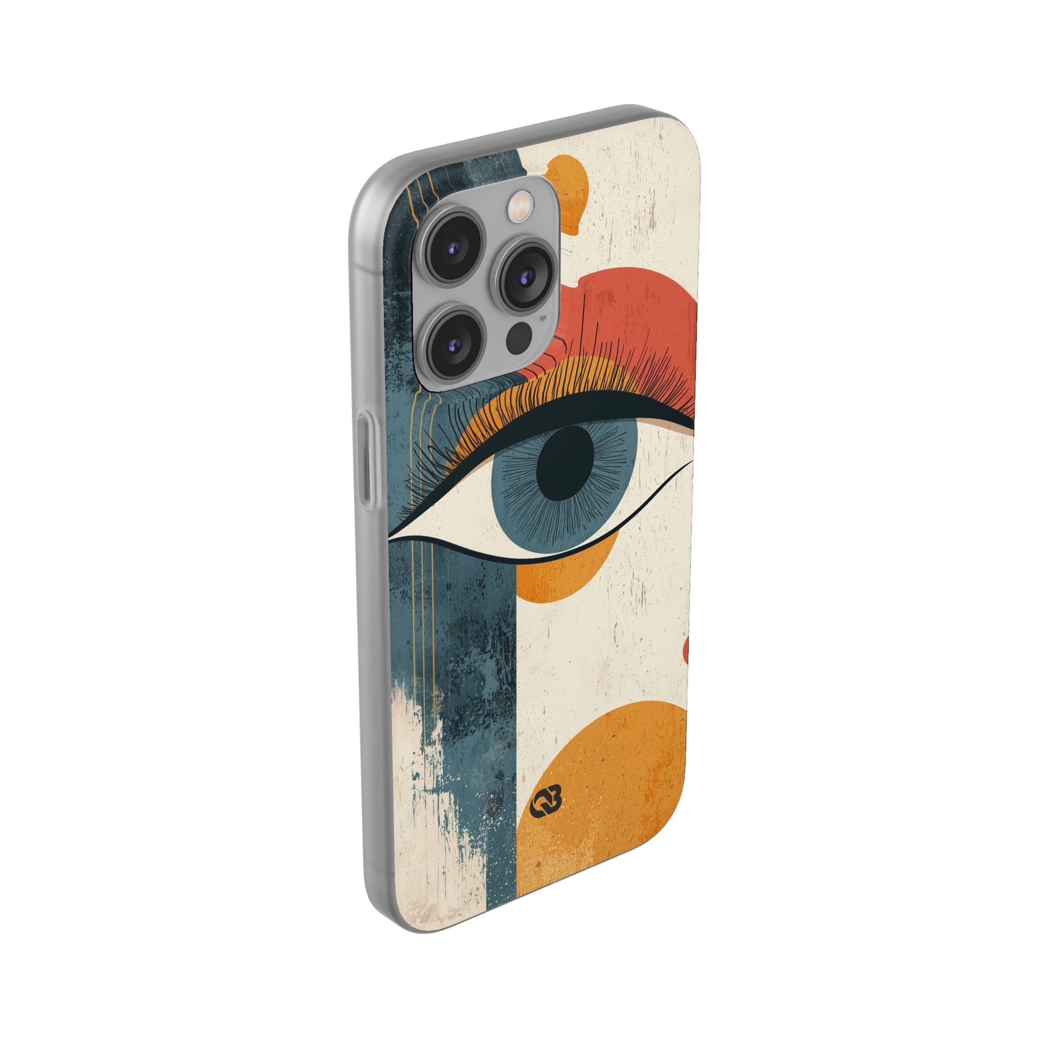 Distressed Azure Ocular · Soft Phone Case for iPhone