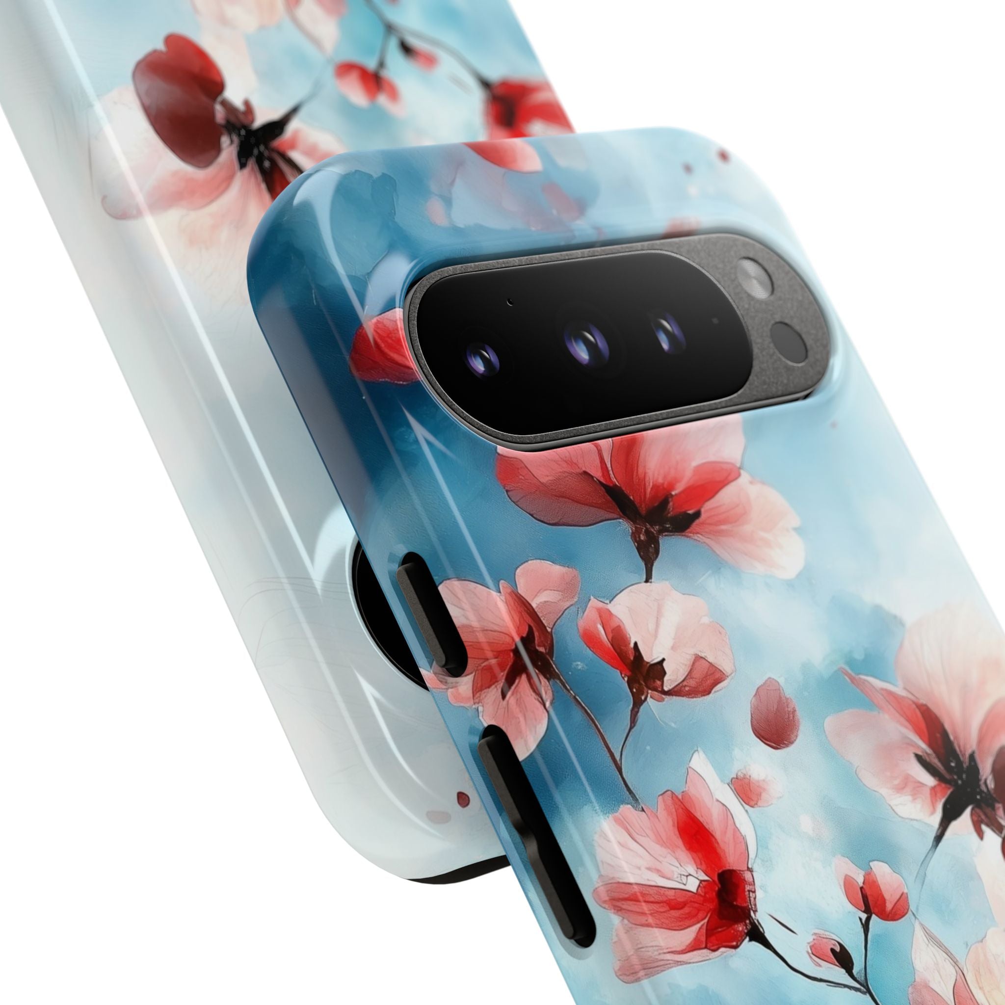 Roze Bloesem Drift Google Pixel 9 Pro Case - Tough