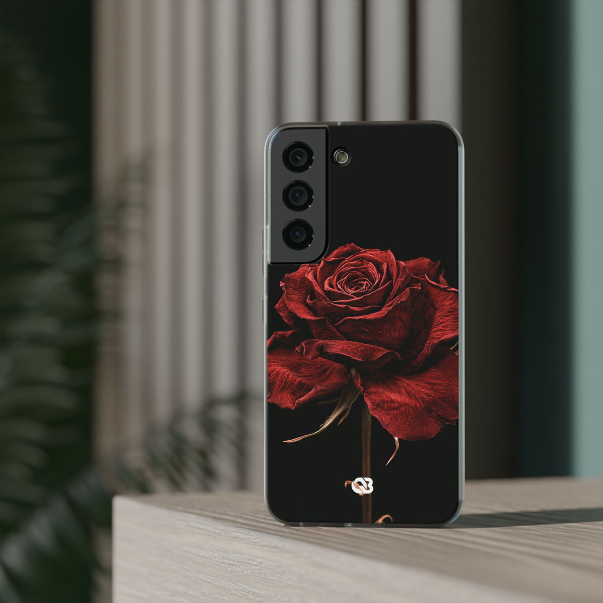 Crimson Noir Rose · Lite Phone Case for Samsung · Black