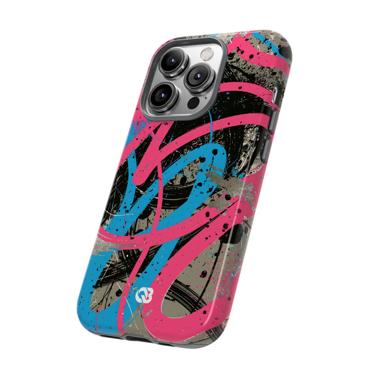 Cyber Splatter Flow · Tough Phone Case for iPhone · Pink