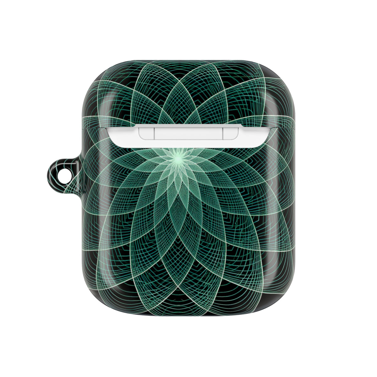 Verdant Harmonic Bloom · Hard Case for AirPods & AirPods Pro · Black