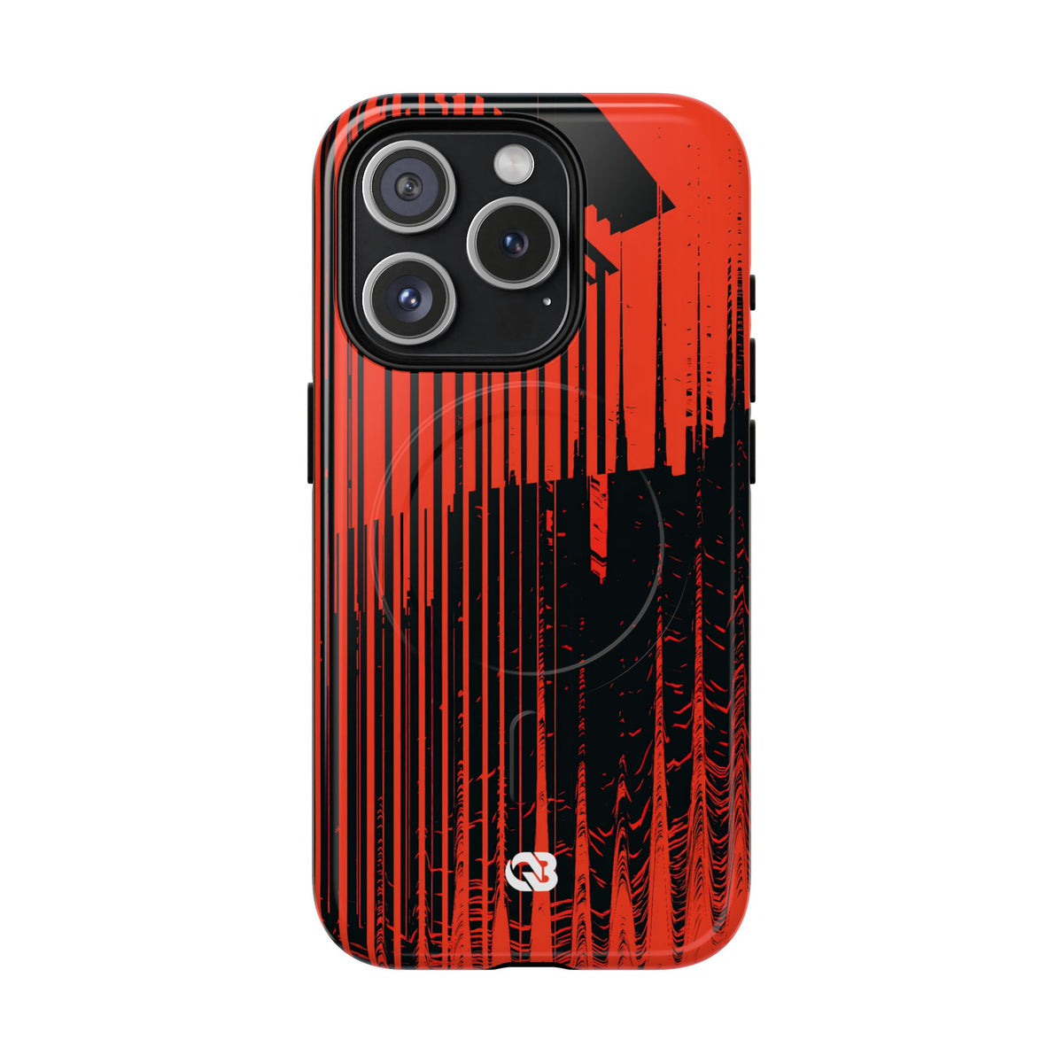 Red Tough 2.0 Magsafe Phone Case for iPhone - Crimson Brutalist Distortion