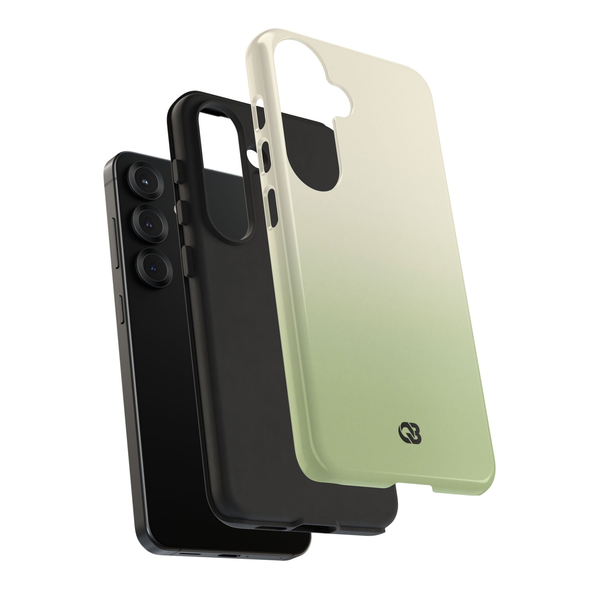 Green Tough Phone Case for Samsung - Bone Sage Fade