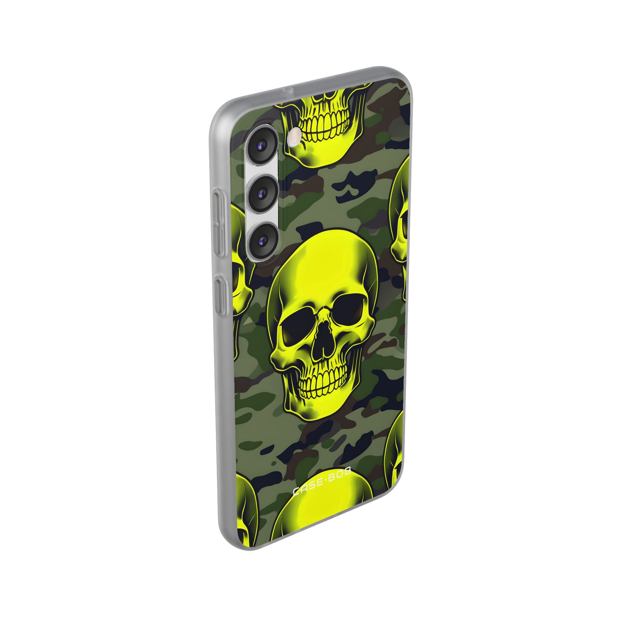 Neon Skull Camo Samsung S23 Plus -pehmustekotelo - Pehmeä