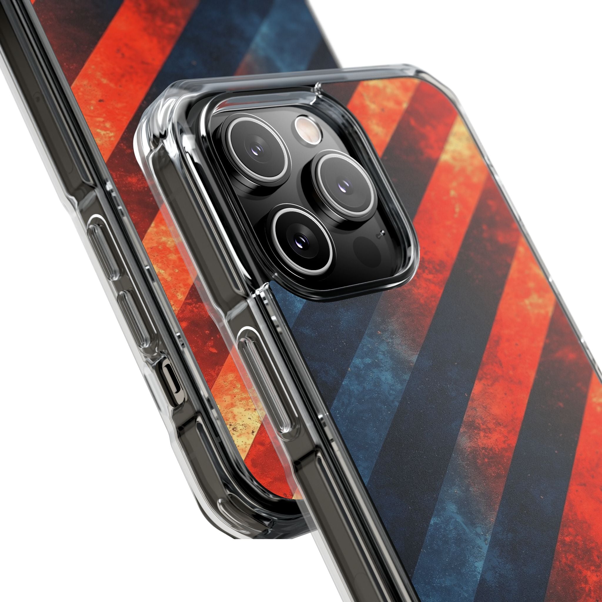 Vinoneliöiset raidat Blaze iPhone 14 Pro Max -suojakotelo - Impact