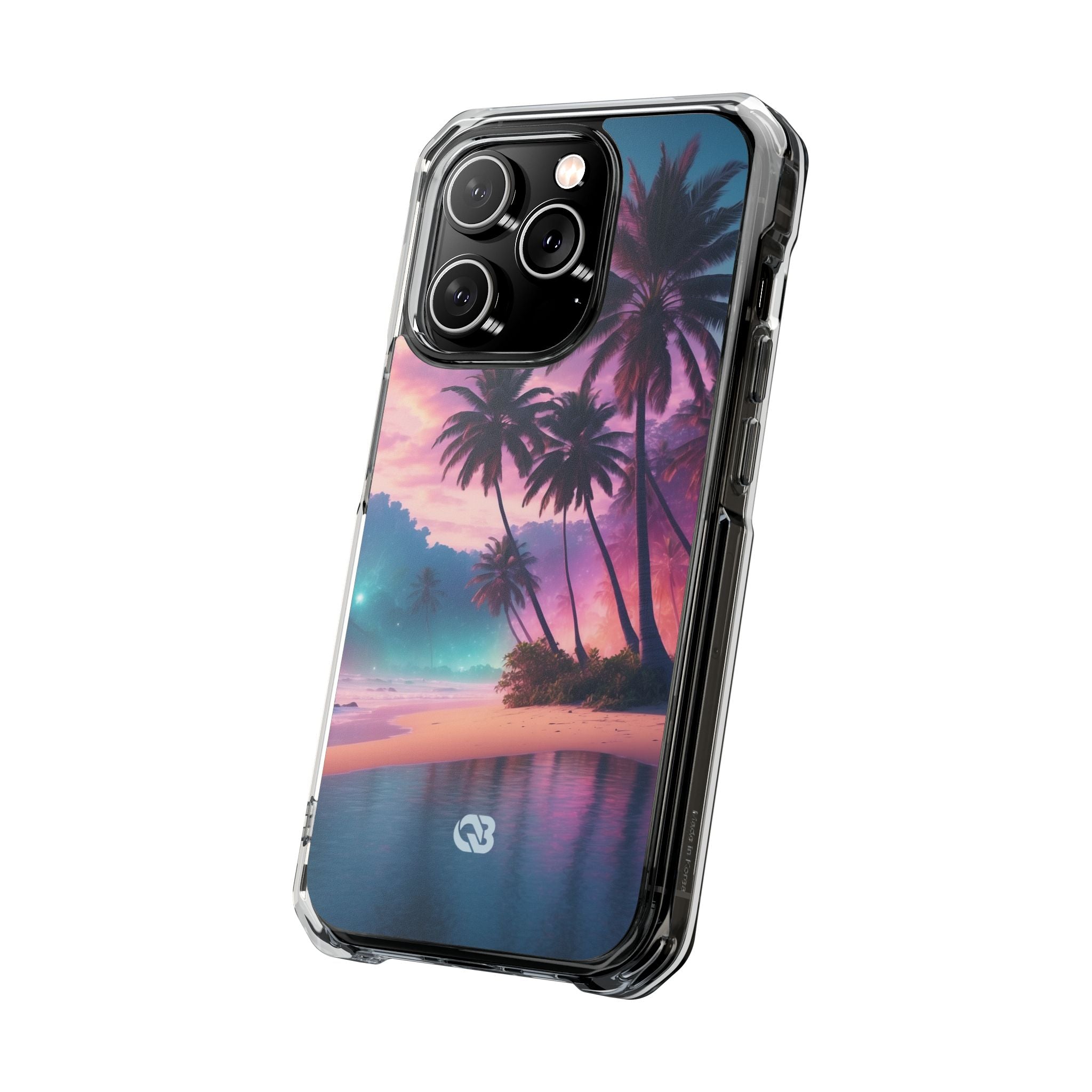 Neon Shore Palms · Impact etui na telefon dla iPhone · Magsafe