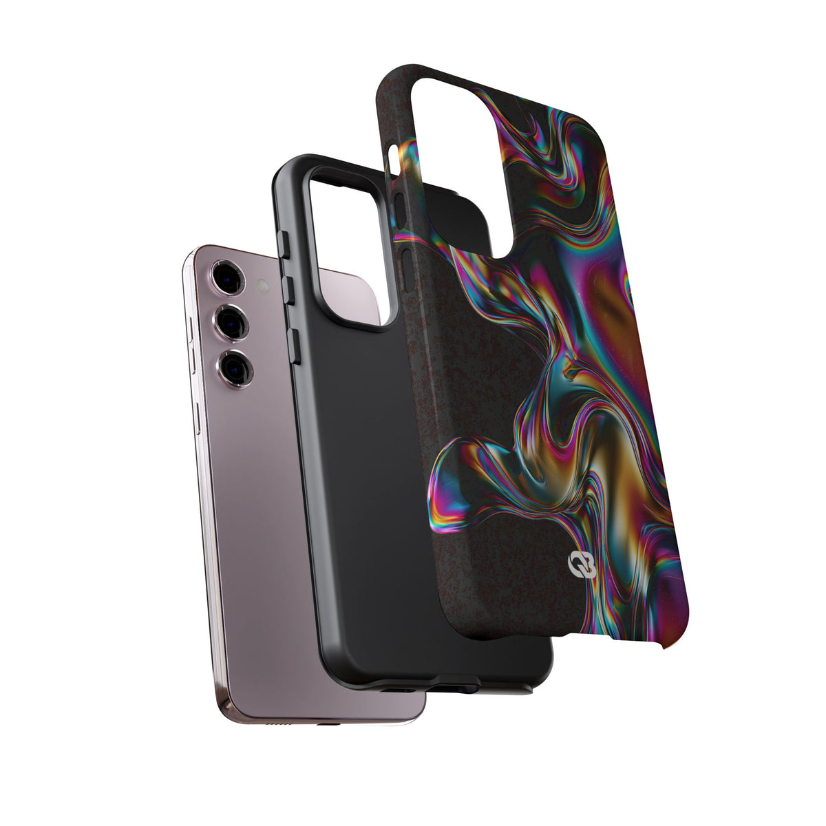 Purple Tough Phone Case for Samsung - Liquid Neon Chrome