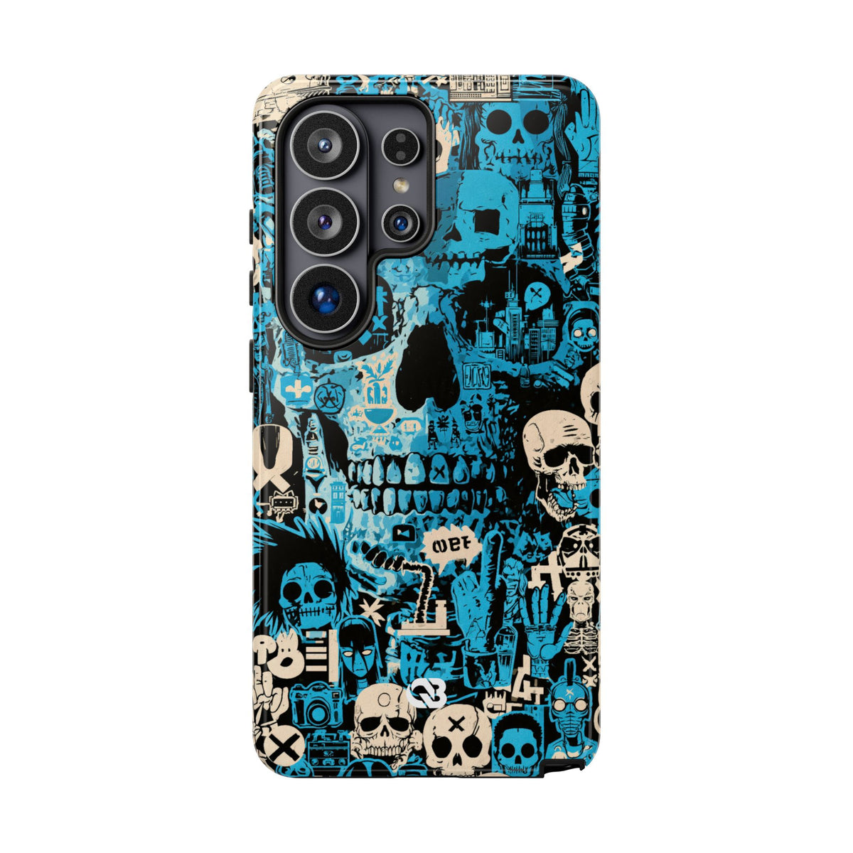 Electric Skull Graffiti · Tough Phone Case for Samsung · Blue