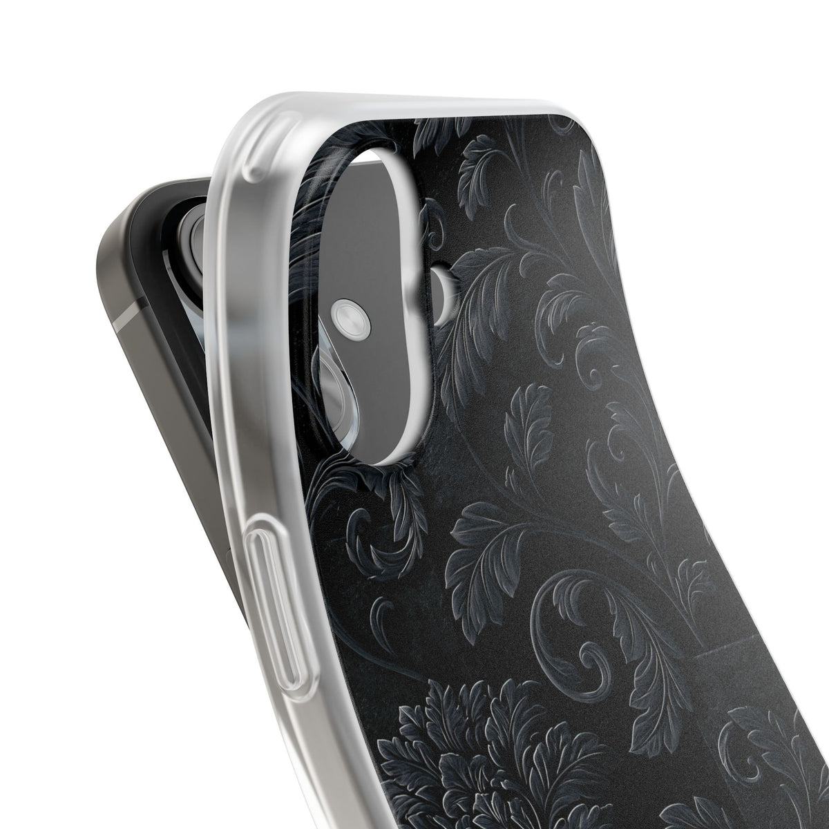Obsidian Damask · Lite Phone Case for iPhone · Black