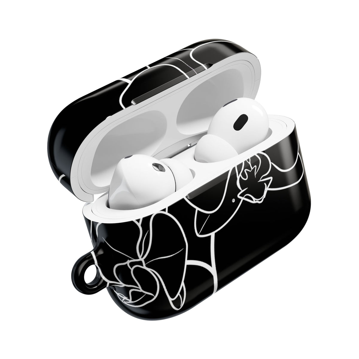 Midnight Orchid · Hard Case for AirPods & AirPods Pro · Black