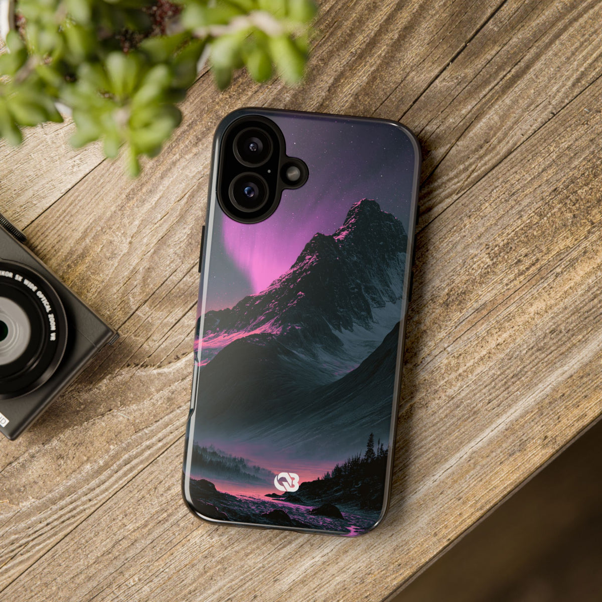 Arctic Aurora Summit · Tough Phone Case for iPhone · Black