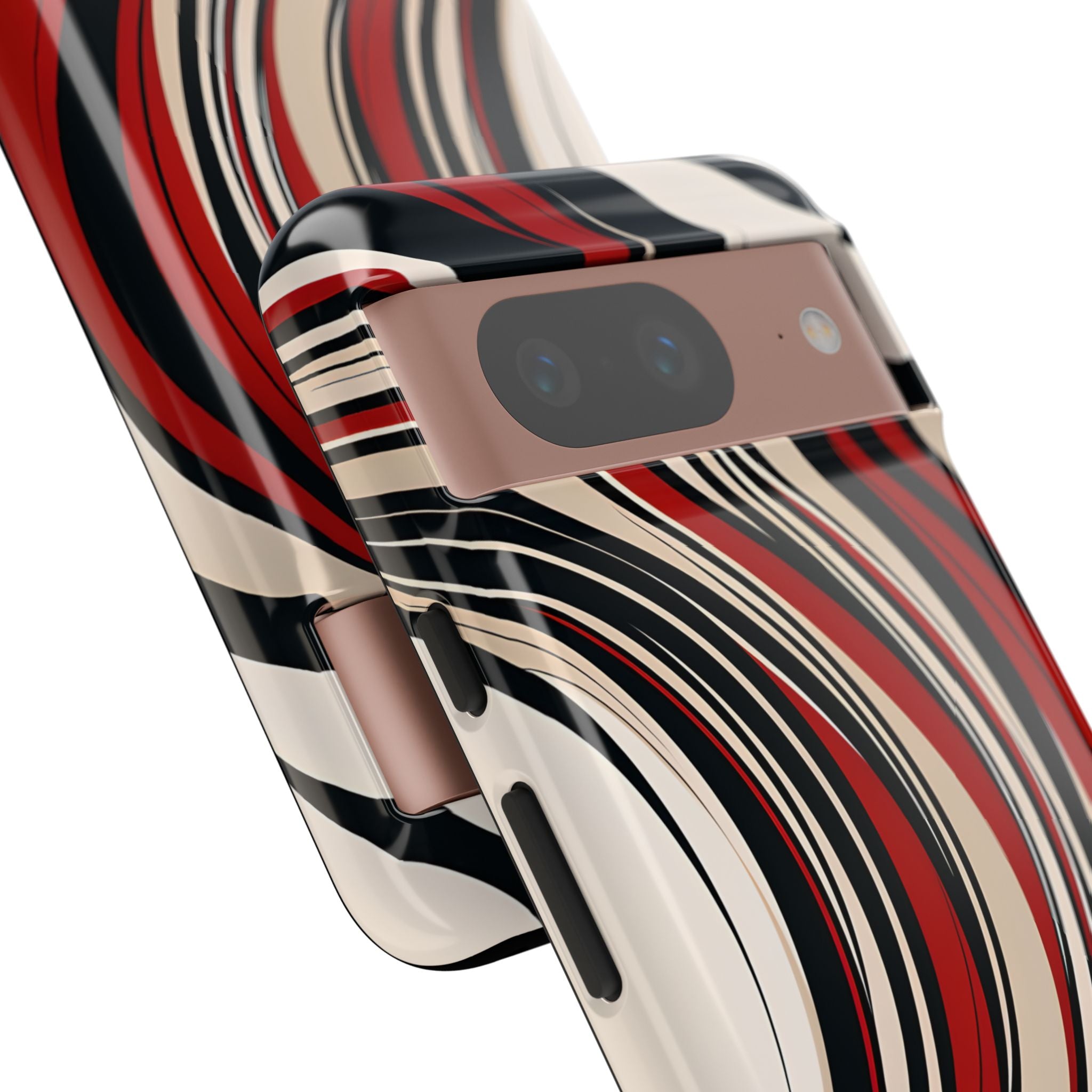 Crimson Flow Waves · Tough Coque de téléphone pour Google Pixel