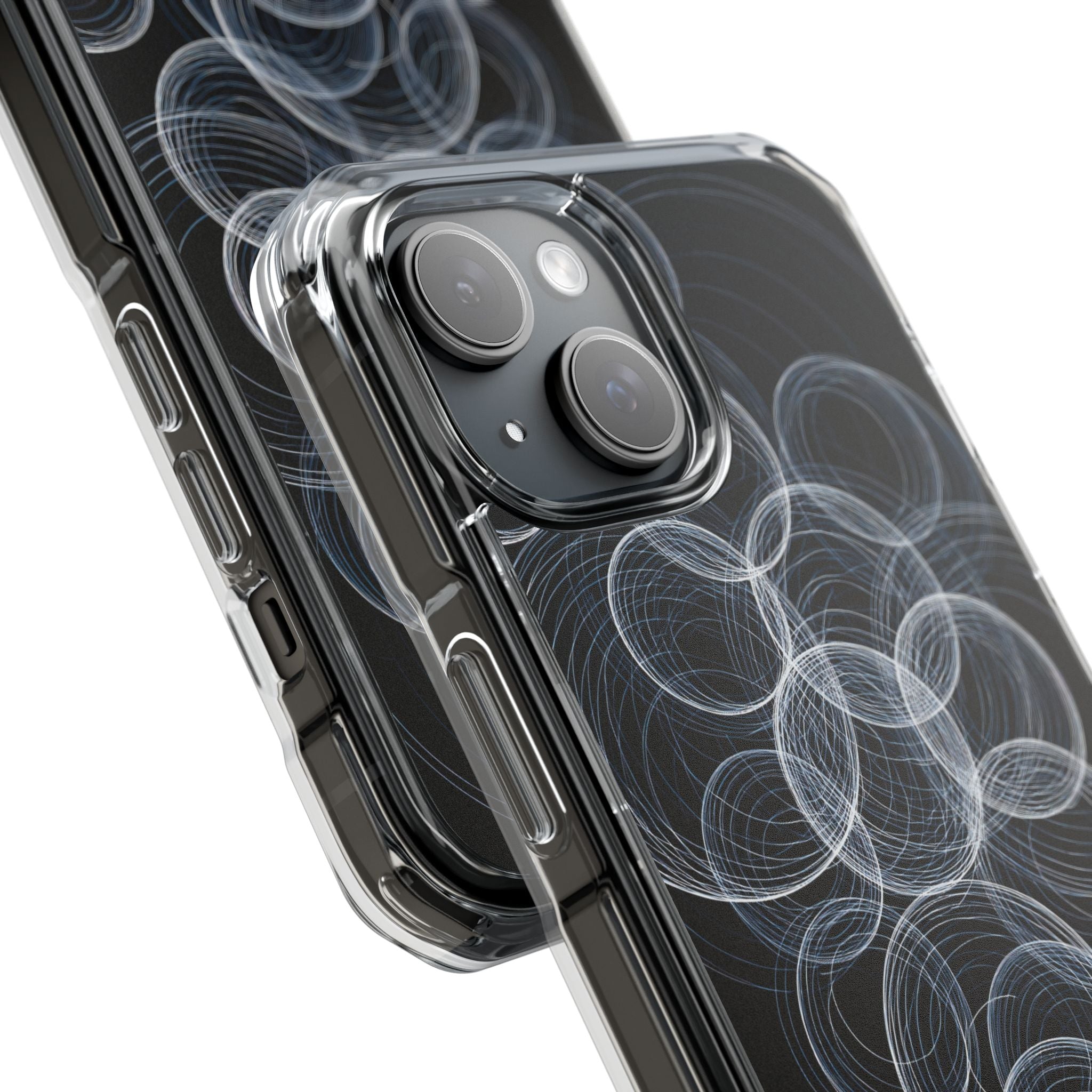 Black Impact MagSafe Phone Case for iPhone - Frosted Ring Matrix