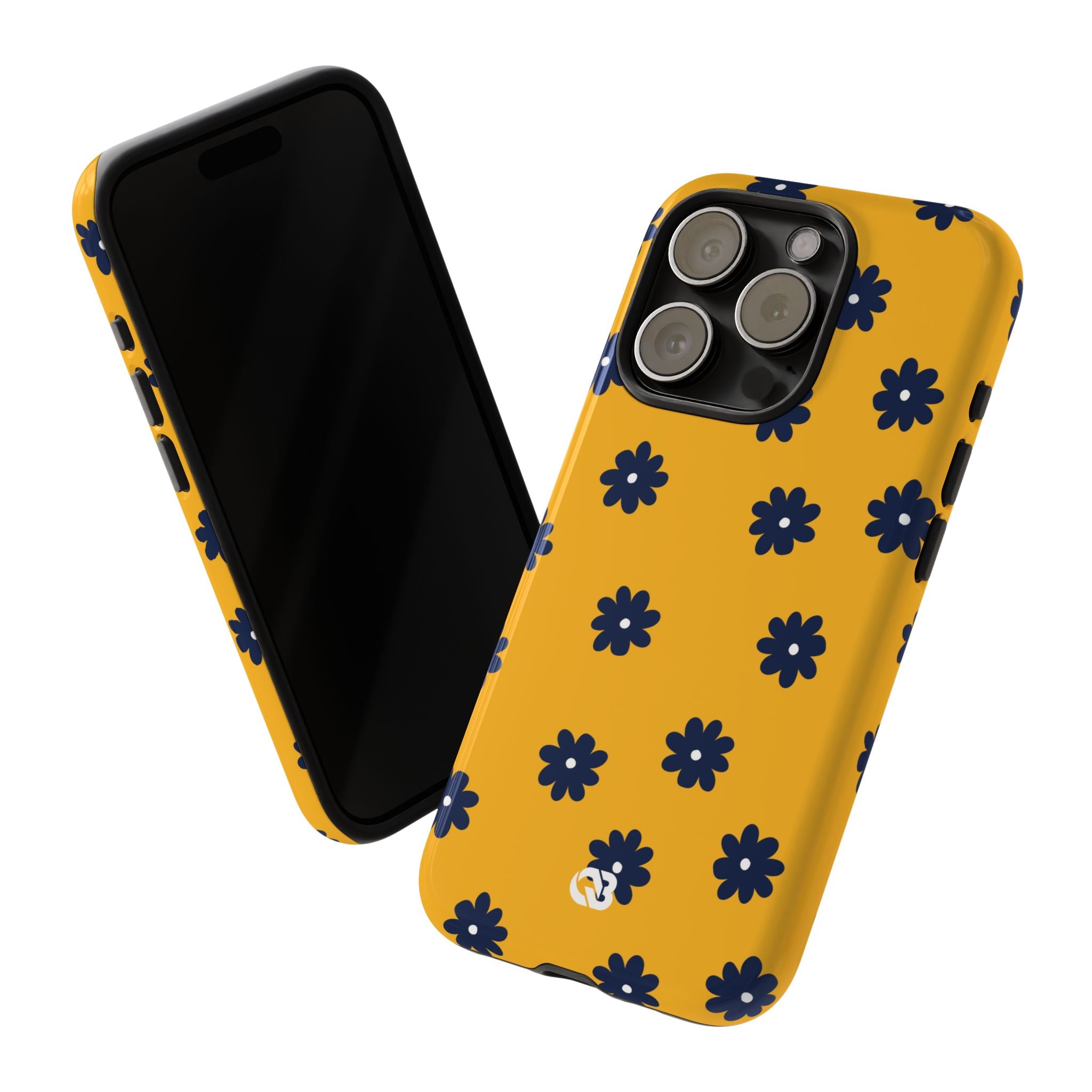 Navy Daisy Mustard · Tough Phone Case for iPhone