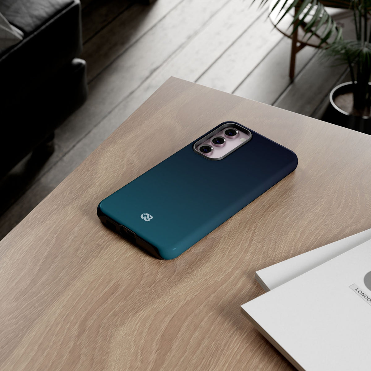 Teal Tough Phone Case for Samsung - Abyss Teal Haze
